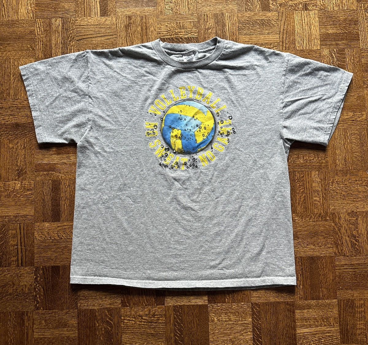 Vintage Vintage Y2K Volleyball No Sweat No Gain Graphic Tee Size US XL / EU 56 / 4 - 2 Thumbnail