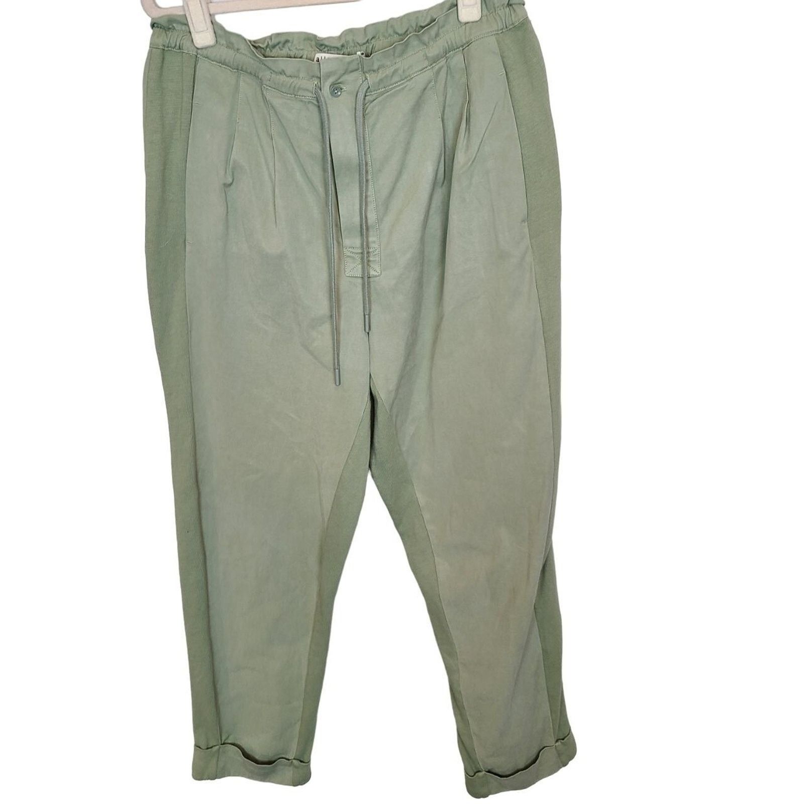 Alice + Olivia Alice + Olivia Womens Liliana Paperbag Pants M Sage Designer Size 30" / US 8 / IT 44 - 2 Thumbnail