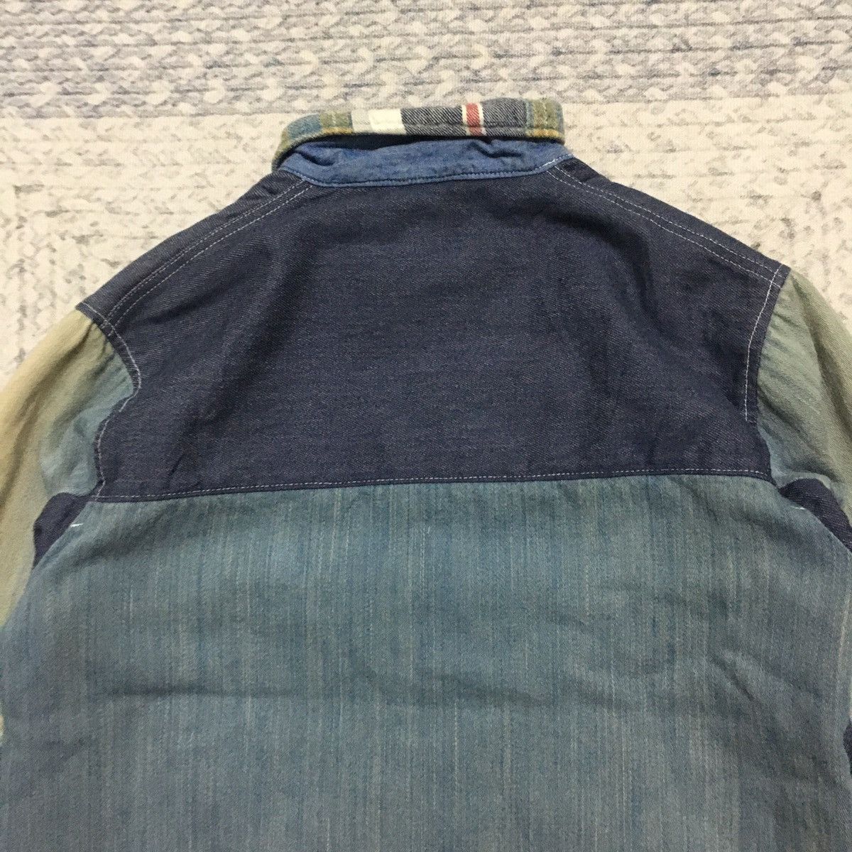 HOLLYWOOD RANCH MARKET Rare HR Market Artisanal Patchwork Denim Jacket Size US S / EU 44-46 / 1 - 9 Thumbnail