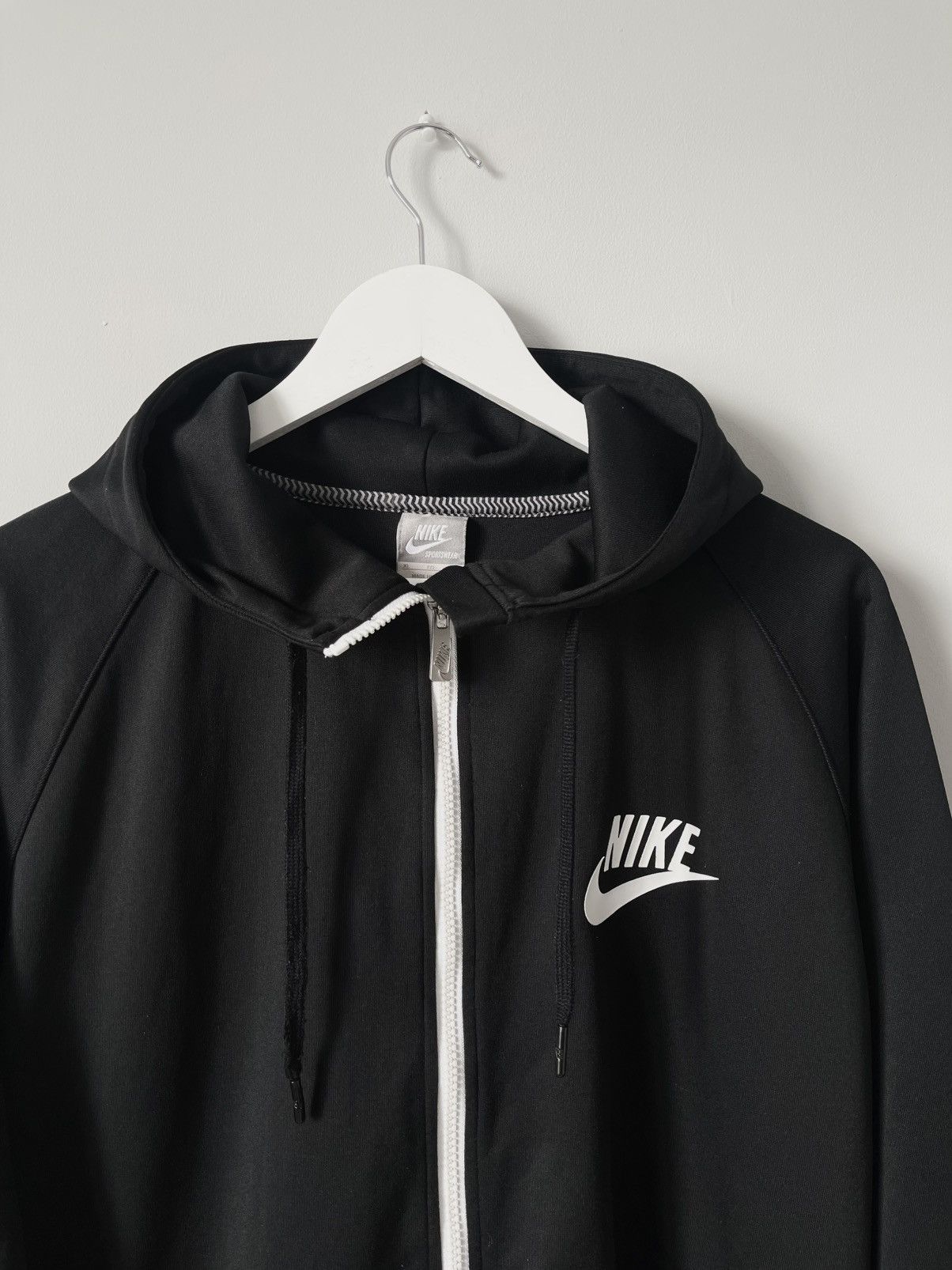 Nike Vintage 00's Nike Y2k Zip Up Hoodie Jacket Big Logo Swoosh Size US XL / EU 56 / 4 - 4 Thumbnail