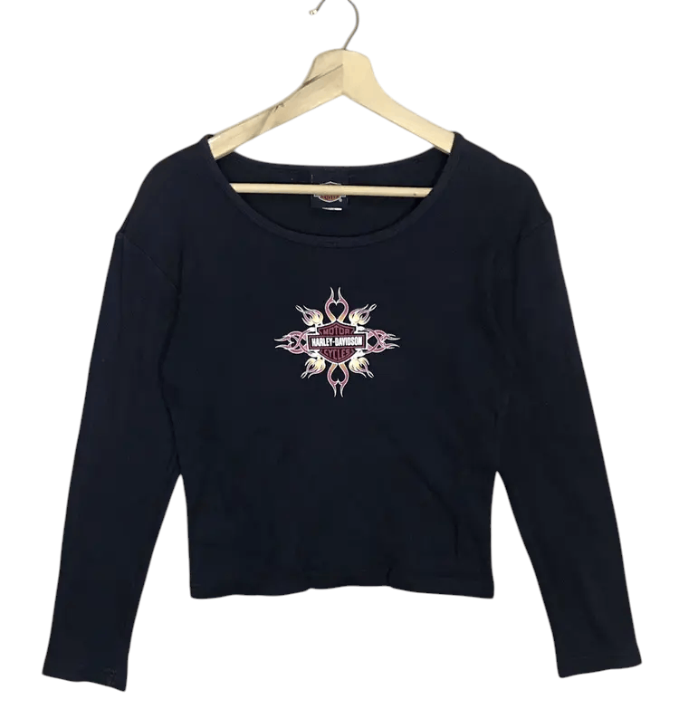 Harley Davidson Vintage Harley Davidson Crop Tops Size M / US 6-8 / IT 42-44 - 1 Thumbnail