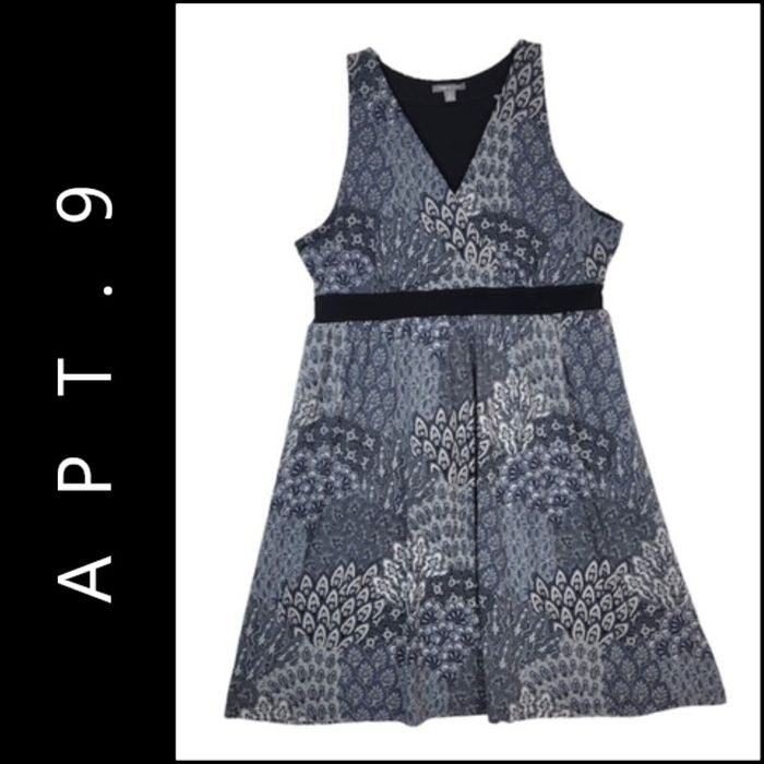 Apt 9 fit hot sale and flare dress