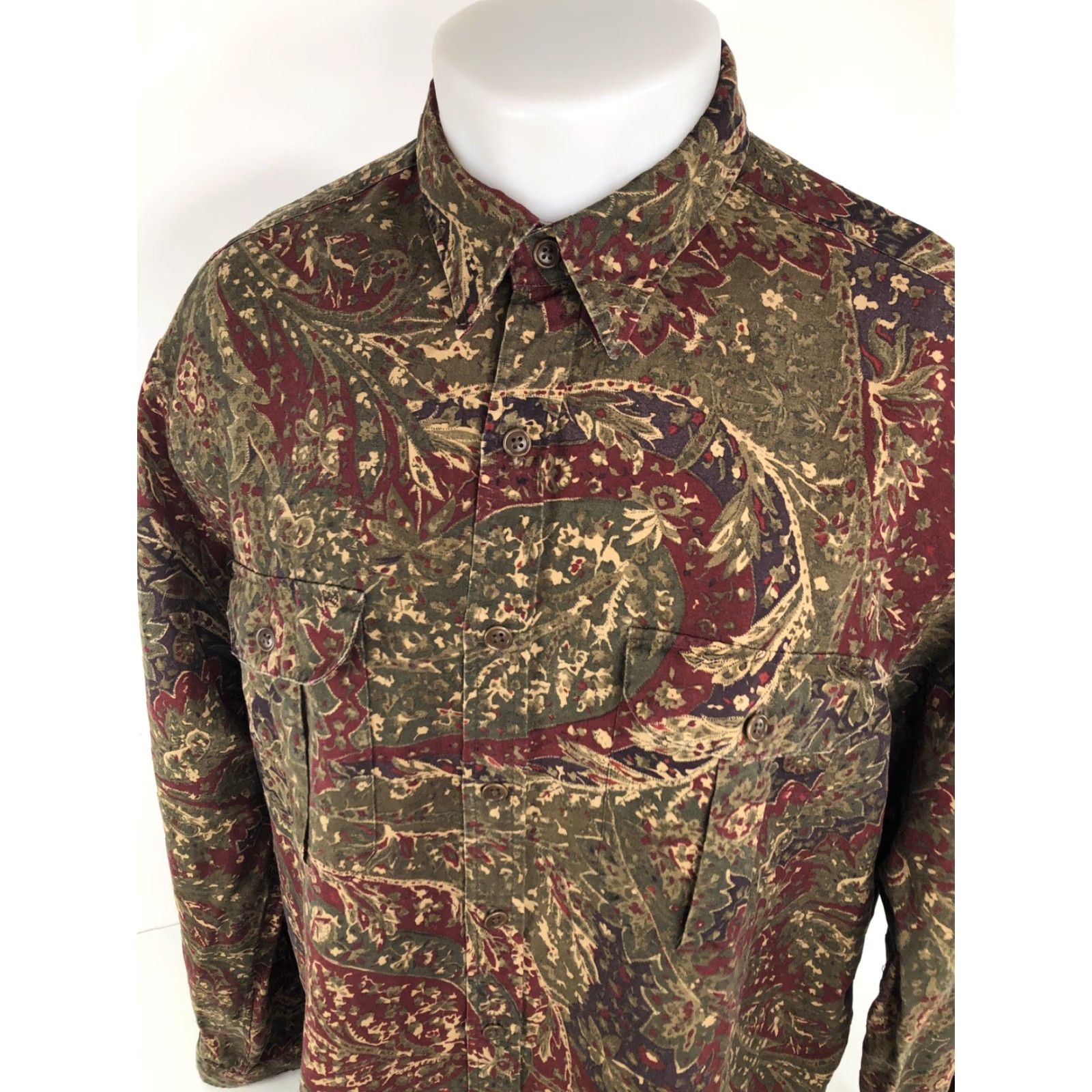 Polo Ralph Lauren POLO / RALPH LAUREN - SILK / LINEN Floral Paisley Mens XL Shirt Size US XL / EU 56 / 4 - 4 Thumbnail