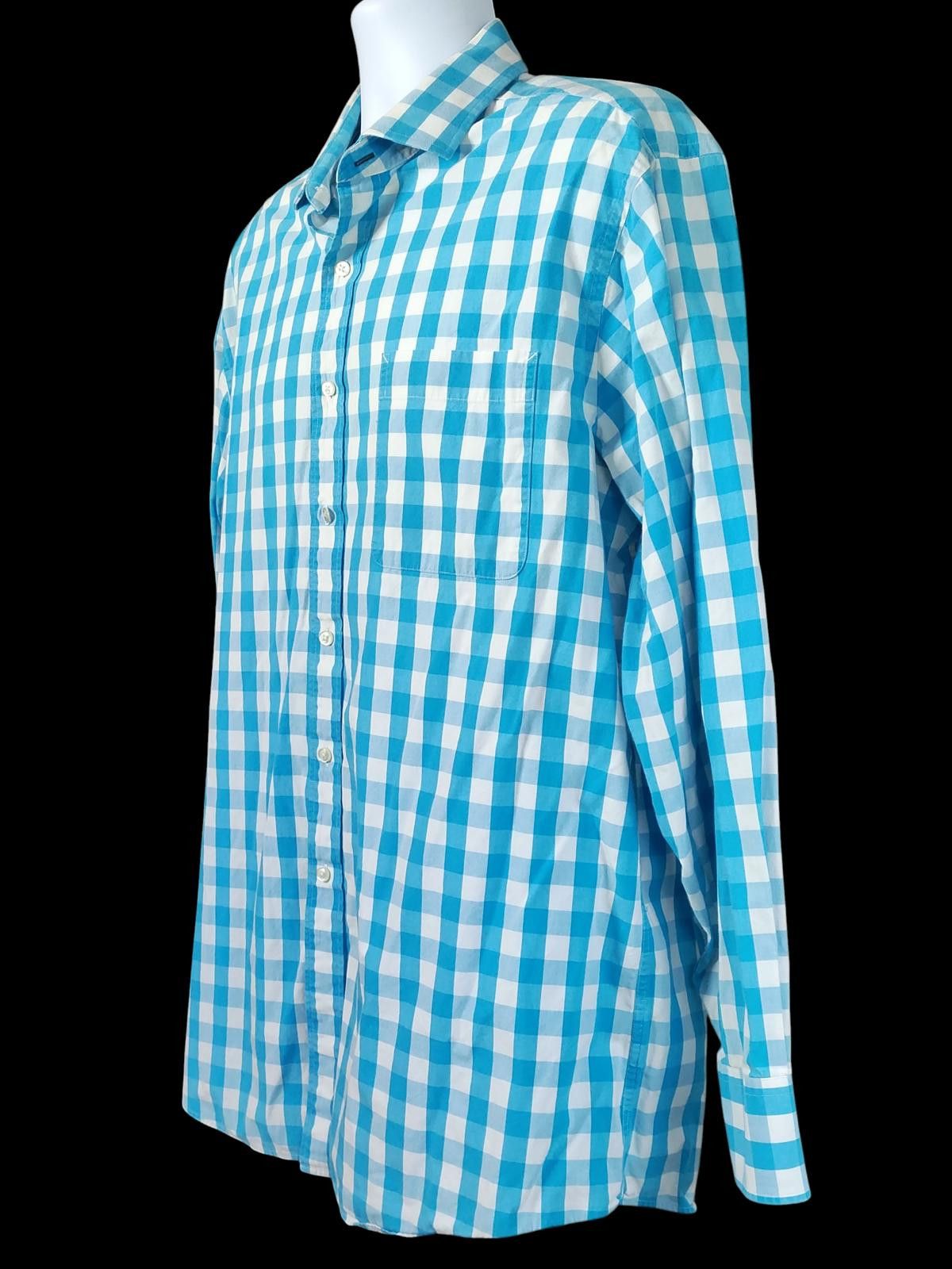 Tommy Hilfiger Tommy Hilfiger Men's Blue & White Checkered Button-Up Shirt Size US XL / EU 56 / 4 - 4 Thumbnail