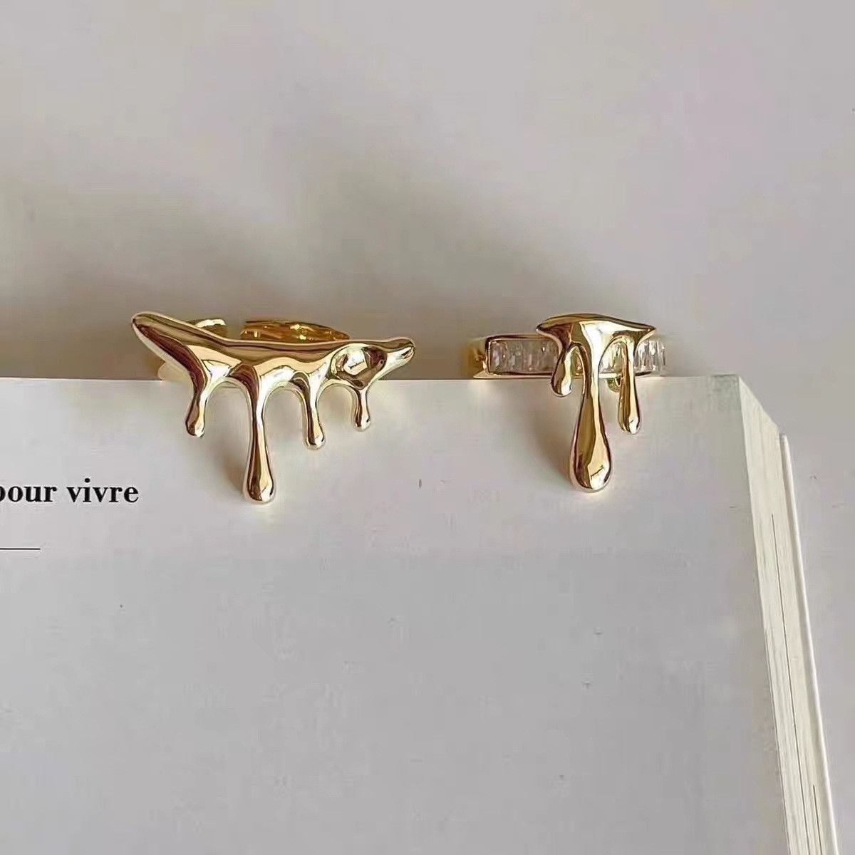 Jewelry Retro Jewelry Rings Open Size Chrome Ring (Size 7-13) Size ONE SIZE - 3 Thumbnail