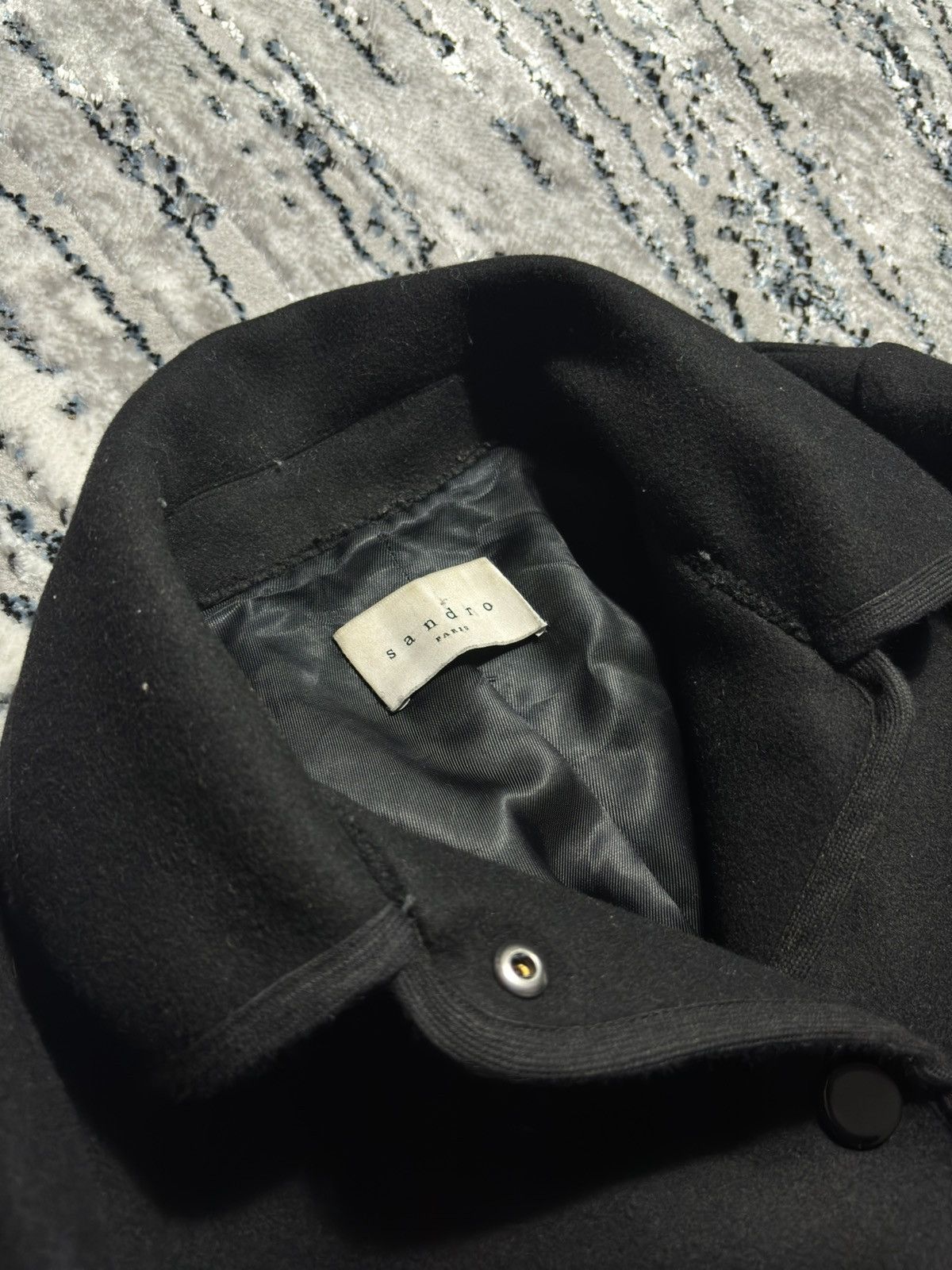 Designer × Sandro SANDRO Paris Coat Virgin Wool Mohair RIRI Luxury Old Money Size S / US 4 / IT 40 - 2 Thumbnail