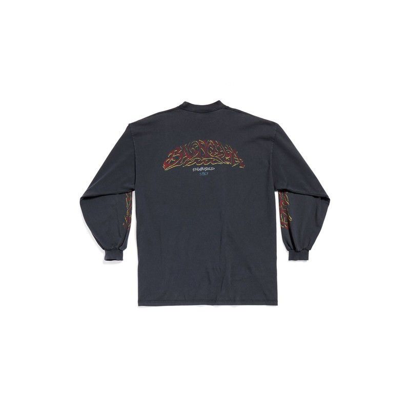 Balenciaga o1tr1nto1025 Offshore Long Sleeve T-Shirt Oversized in