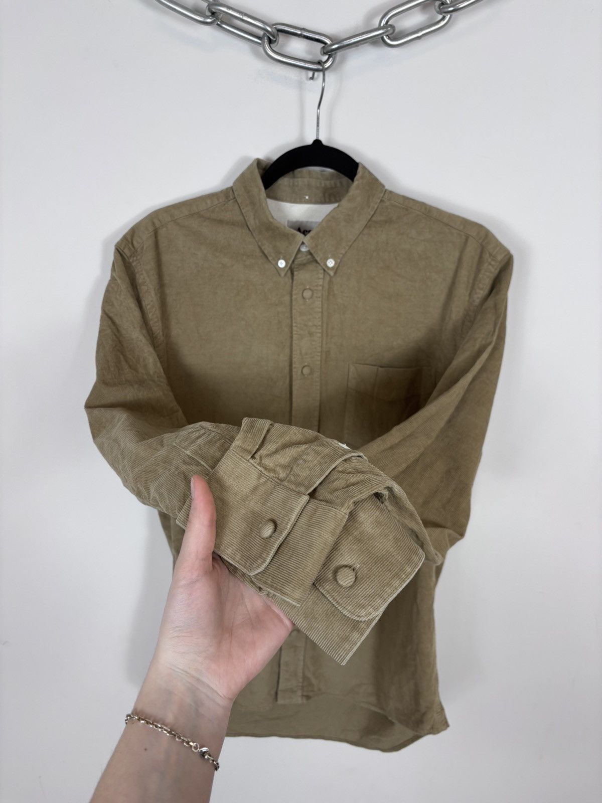 Acne Studios Acne Studios Isherwood Corduroy Velvet Long Sleeve Shirt Size US M / EU 48-50 / 2 - 8 Thumbnail