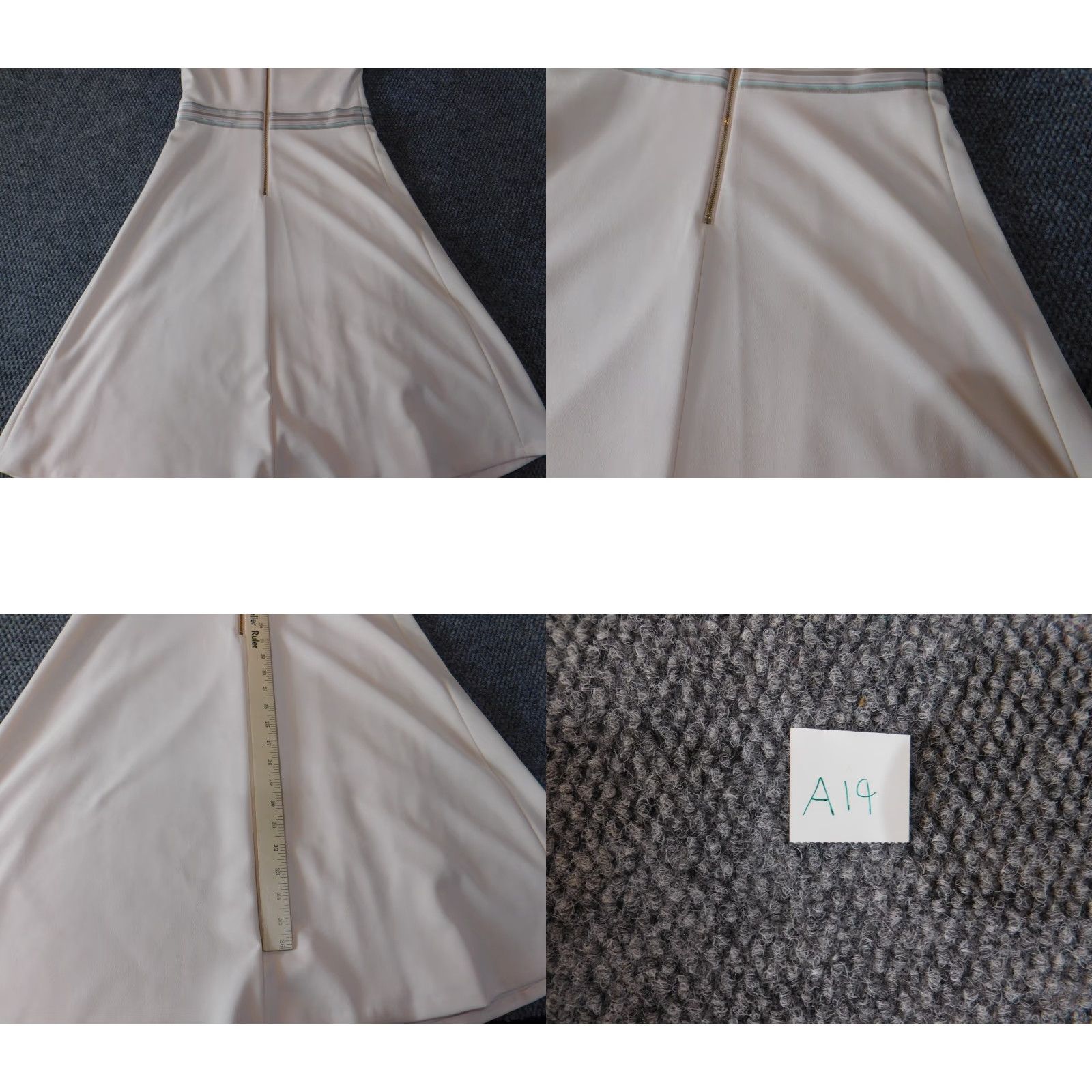 Calvin Klein Calvin Klein Dress Womens beige A-Line Midi Zip Mock Neck Sleeveless Puff Sleeve Knit Polyester Spandex Crochet 4 Summer Casual Vintage No Size S / US 4 / IT 40 - 8 Thumbnail