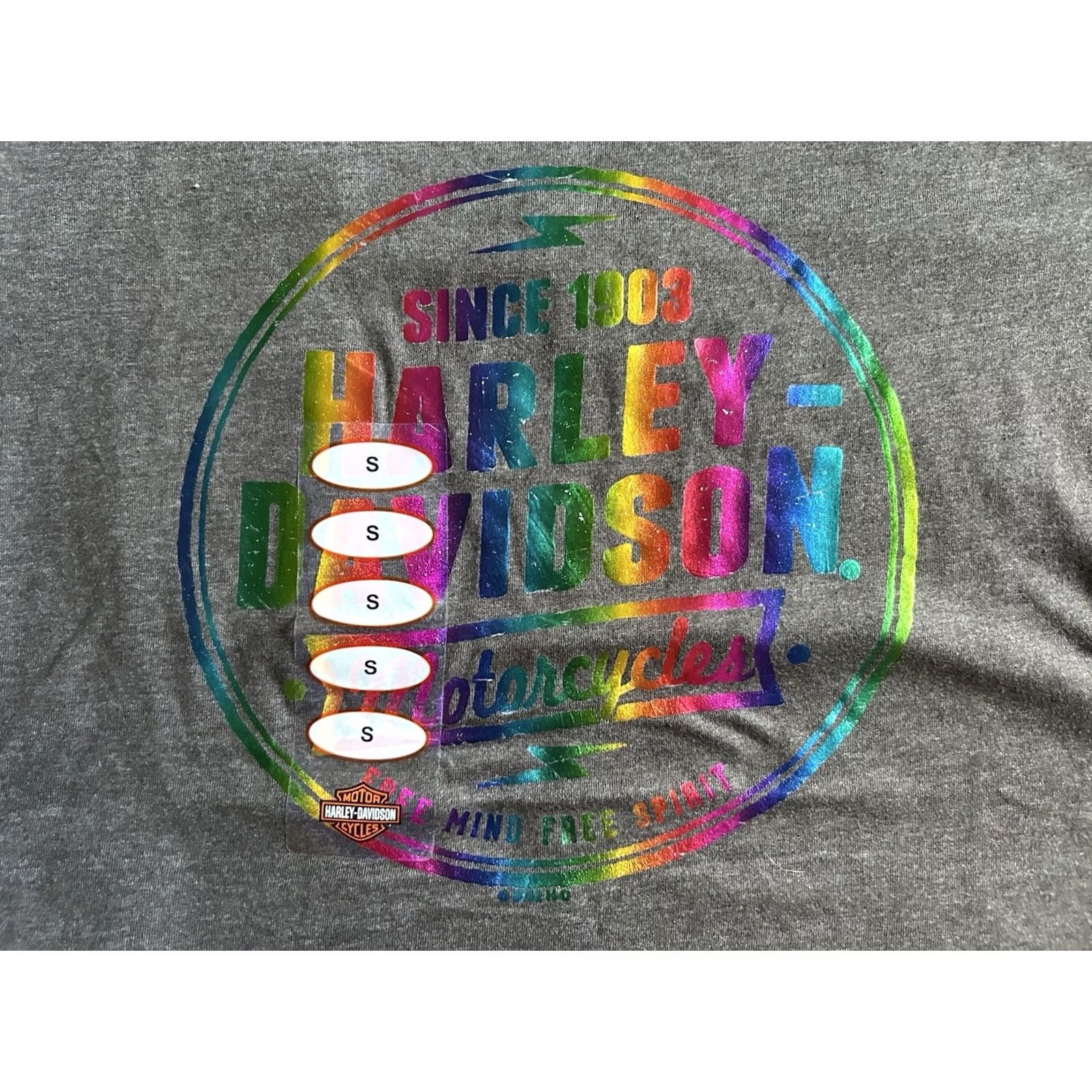 Harley Davidson Harley Davidson Women’s T-Shirt Size S Basic Short Sleeve Round Neck Multicolor Spirit Theme Biker NWT Marquee Size S / US 4 / IT 40 - 3 Thumbnail