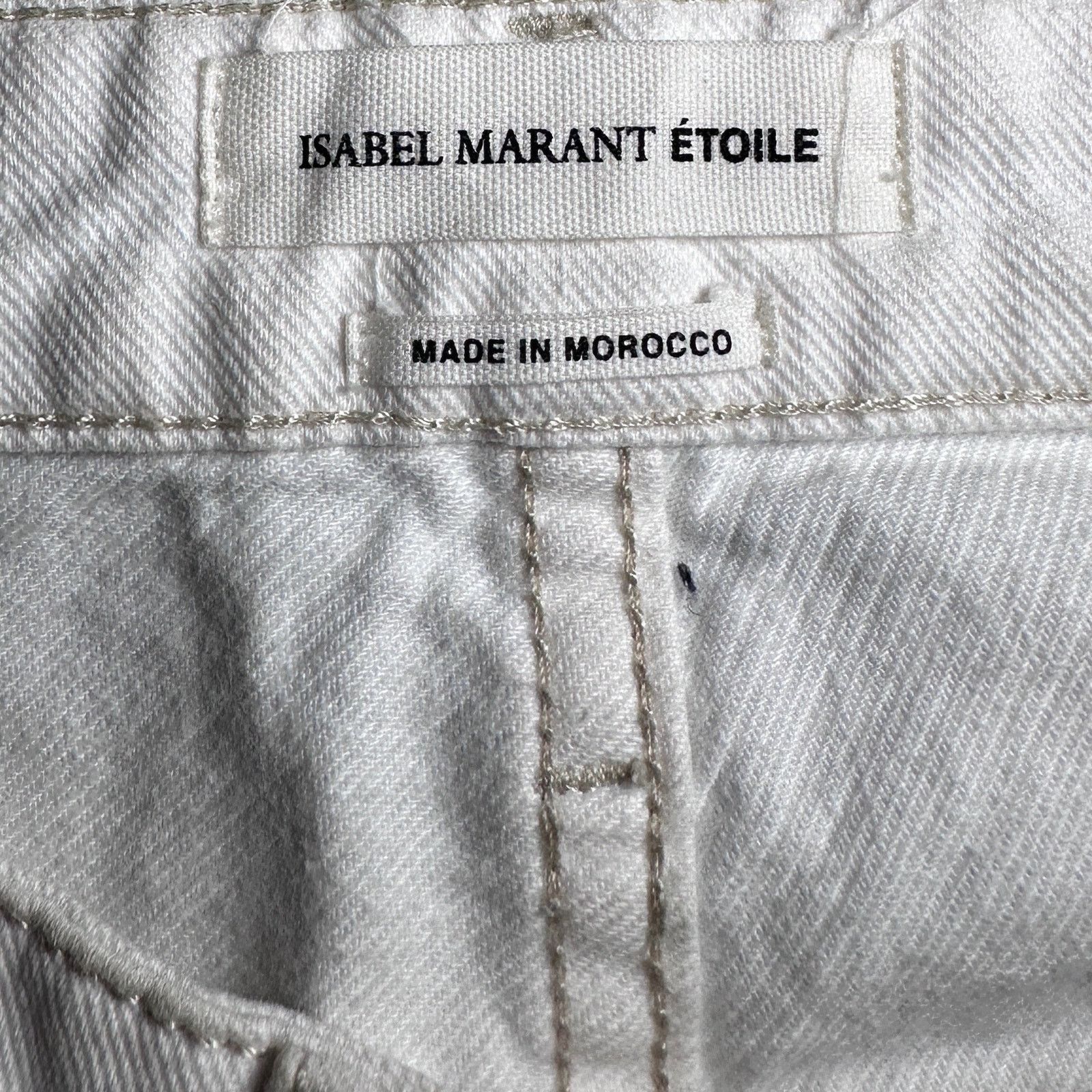Isabel Marant White Stitch Denim Size US 29 - 9 Thumbnail