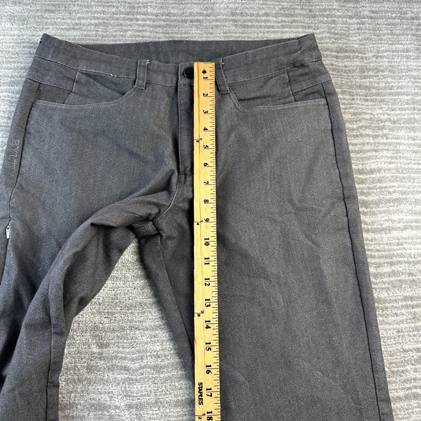Vintage Bylt Pants Slim Fit Chino 31 Gray Mens Casual Workwear Travel Everyday Flat Front 28 Inseam Shoes Size US 31 - 7 Thumbnail