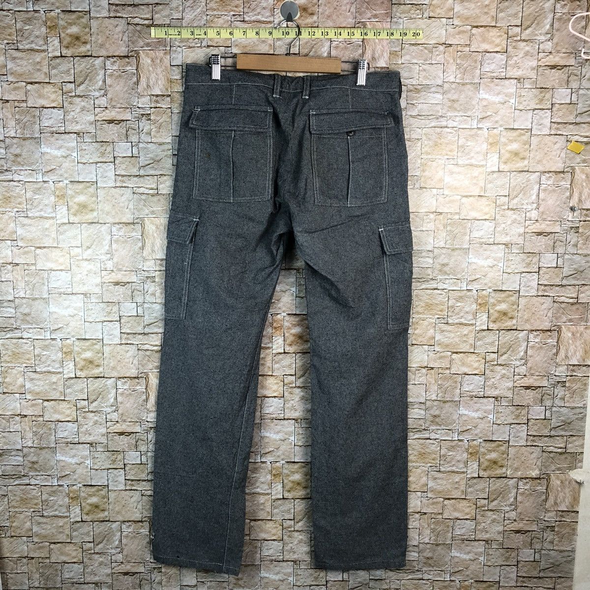 Japanese Brand Ikka Grey Cargo utility tactical Multipocket Pants #A840 Size US 31 - 18 Thumbnail