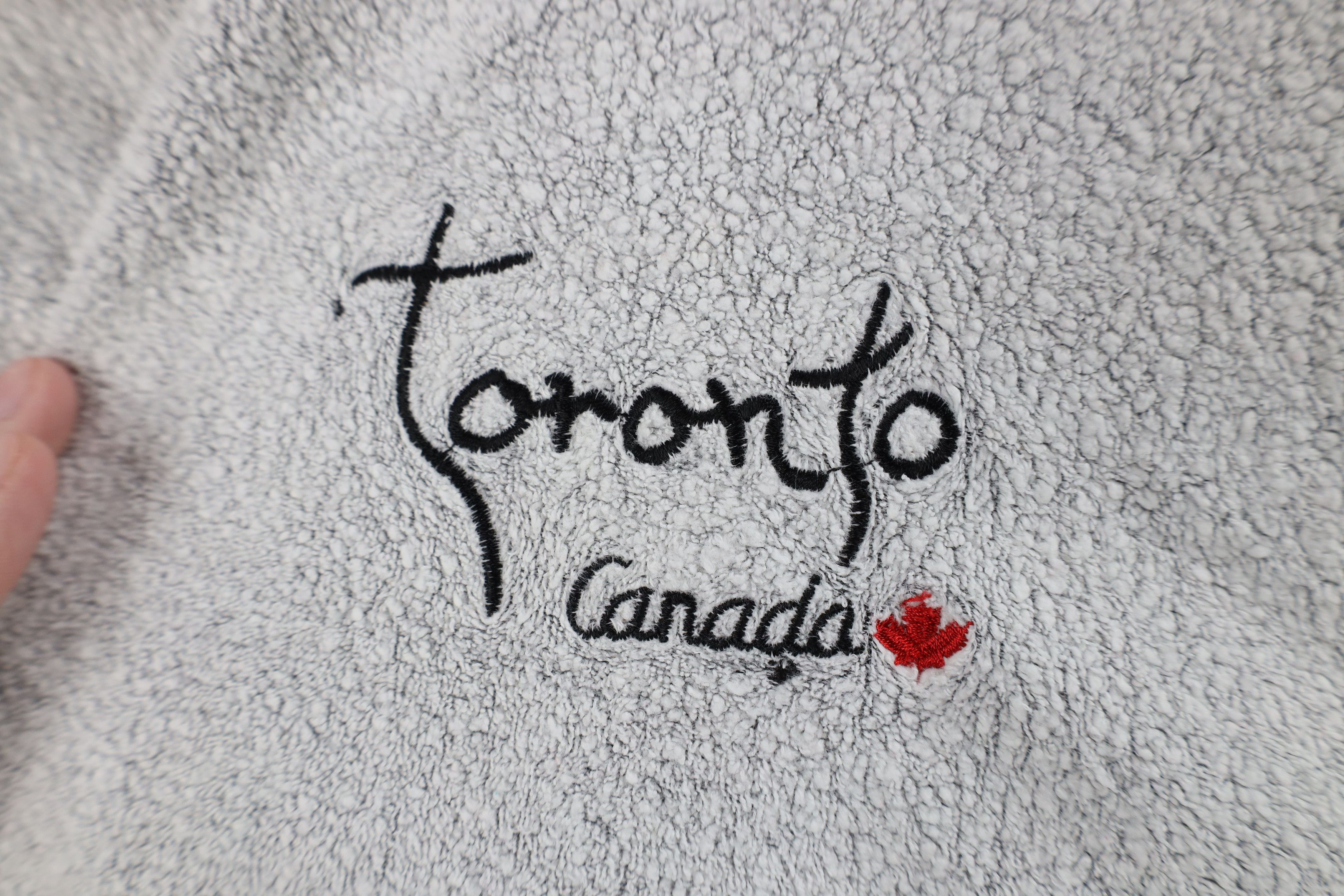 Vintage Vintage 90s Streetwear Thin Toronto Canada Fleece Sweatshirt Size US XXL / EU 58 / 5 - 4 Thumbnail