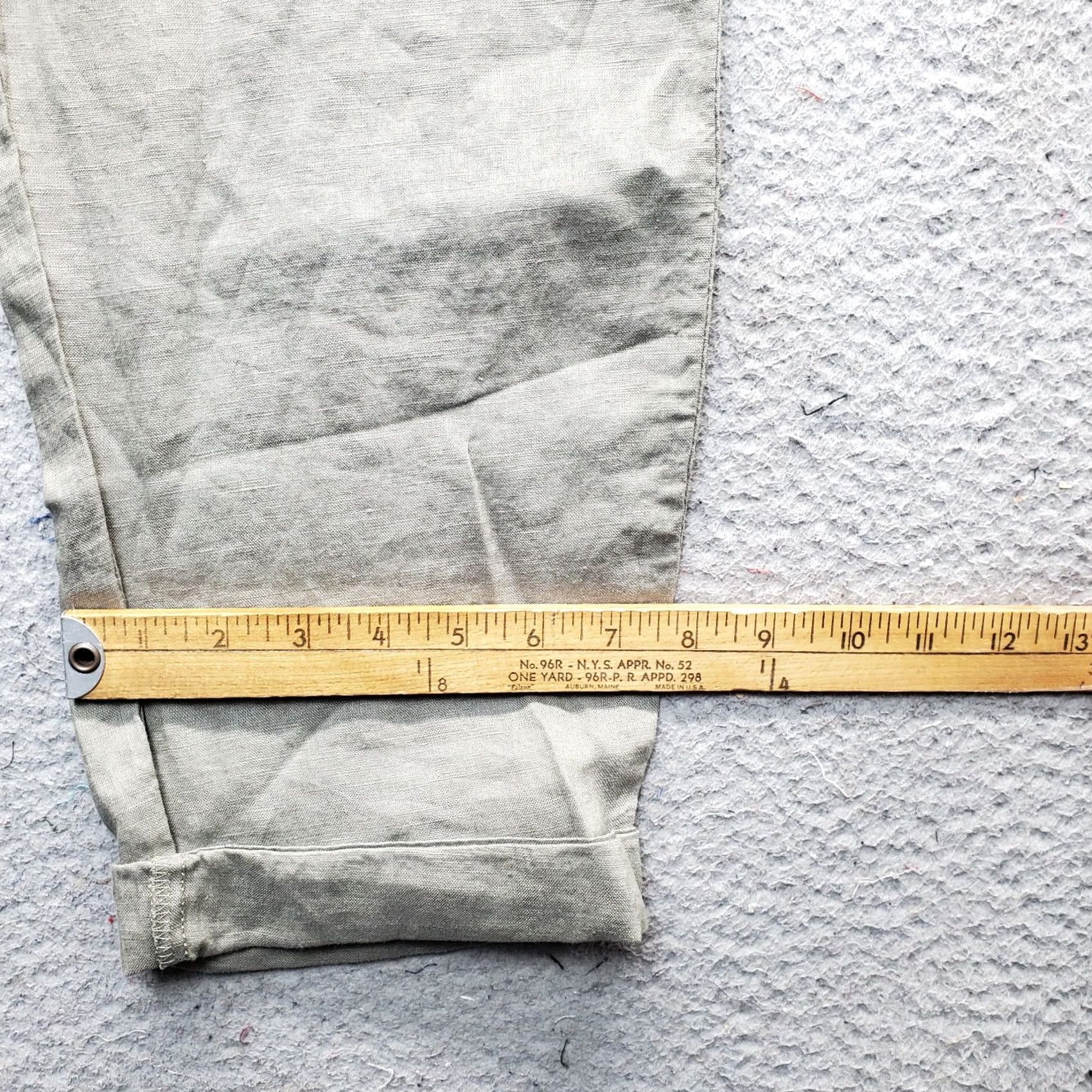 H&M H&M Womens Gray Linen Pants Pull-On Relaxed Fit Drawstring Waist Size L Size 36" / US 14 / IT 50 - 5 Thumbnail