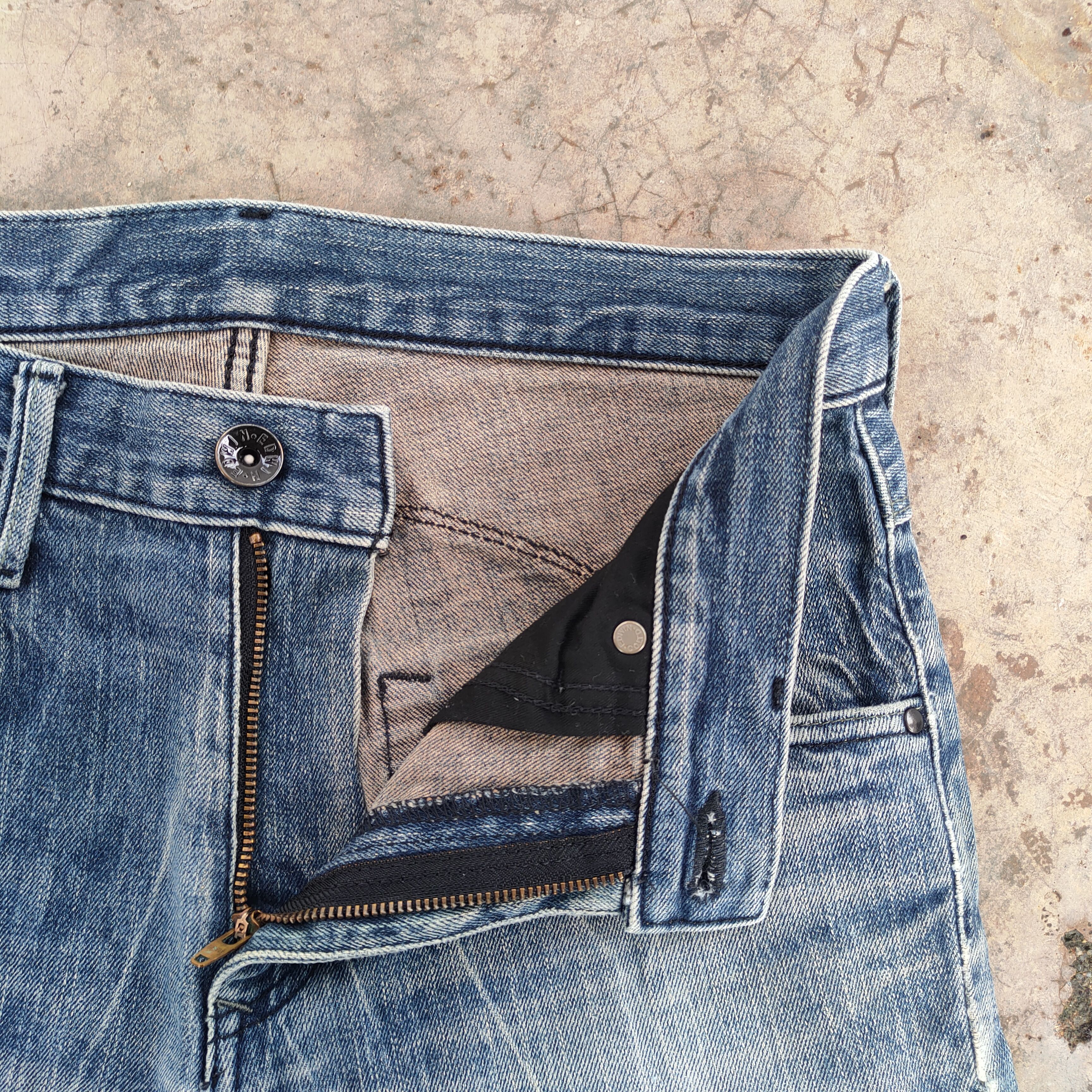 Edwin Vintage Edwin faded slim fit distressed jeans denim pants Size US 31 - 10 Thumbnail