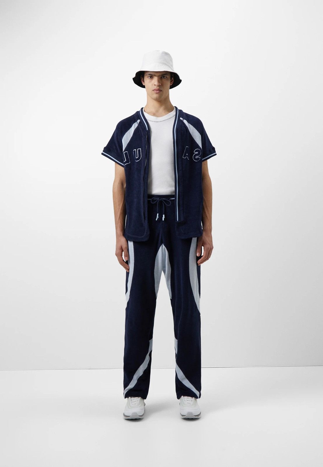 Saul Nash !DS! SS23 Saul Nash Navy Paneled Lounge Pants Size US 30 / EU 46 - 2 Thumbnail
