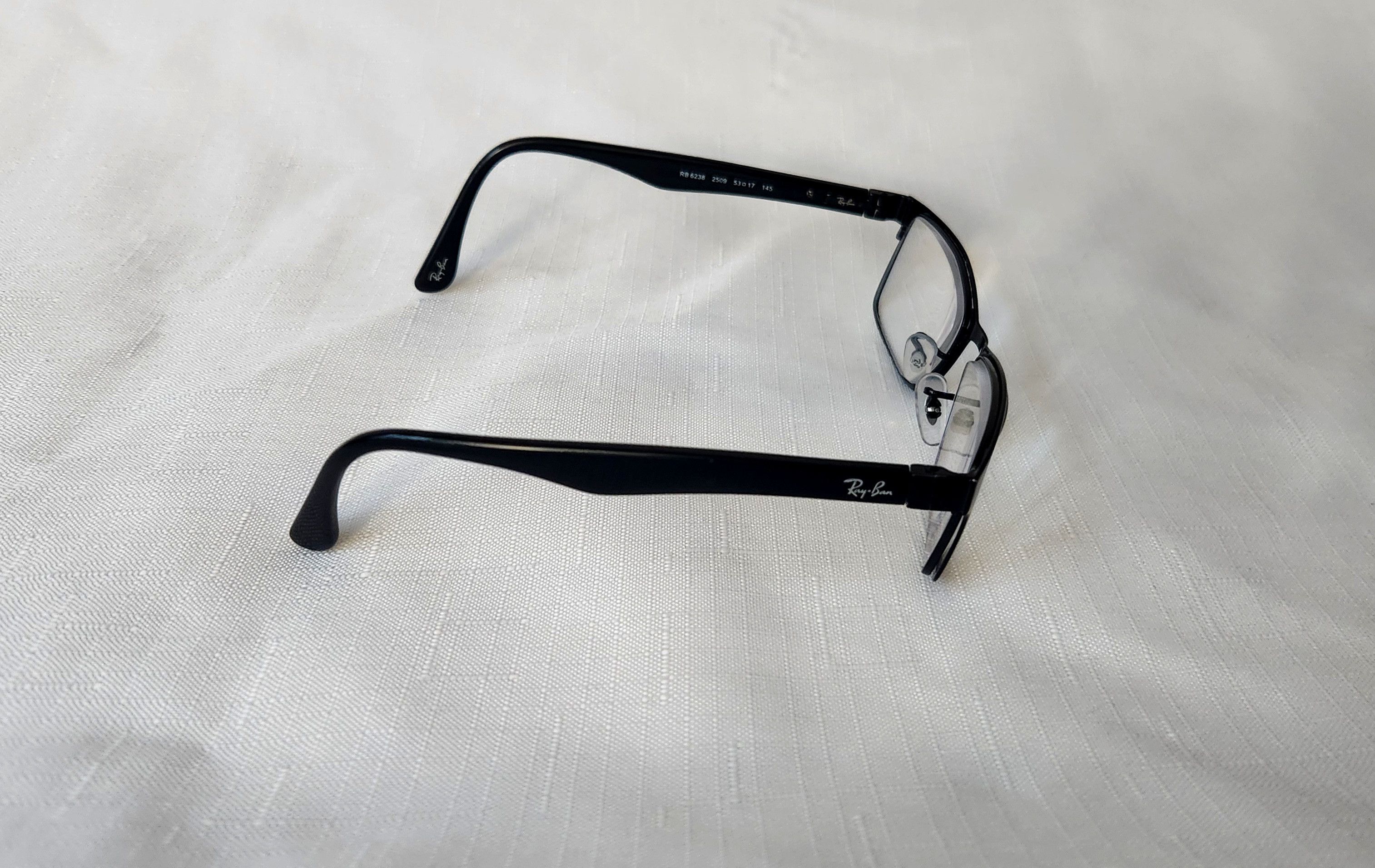 Designer × RayBan Ray-Ban Eyeglasses RB 6238 2509 Polished Black Square Frame Size ONE SIZE - 4 Thumbnail