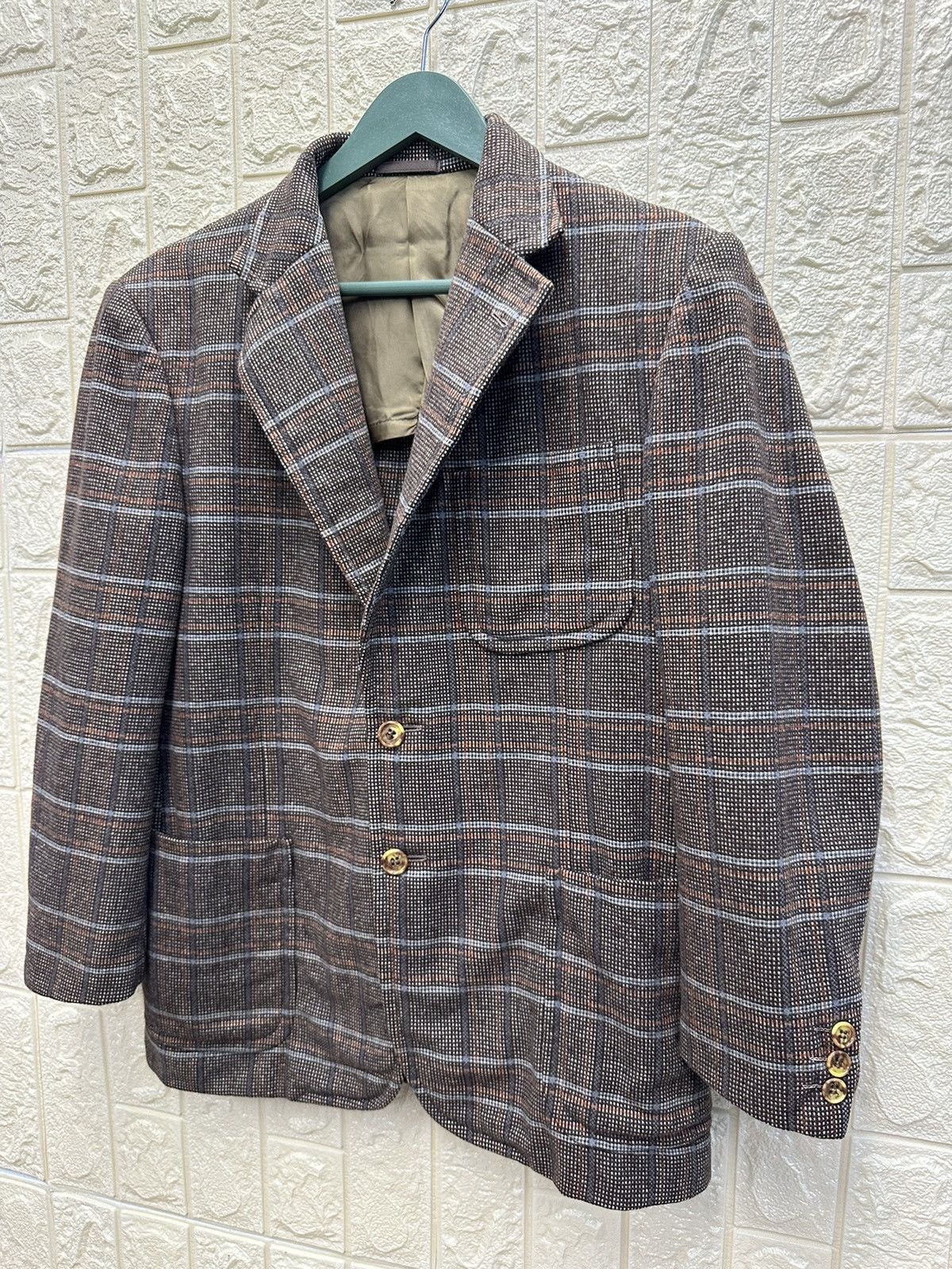 Vintage Vintage Pineapple Wool Blazer Jacket MJ92 Size 36S - 2 Thumbnail