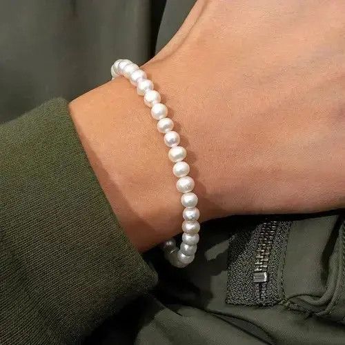 Jewelry 6Mm Beads Pearl Bracelet, Men's