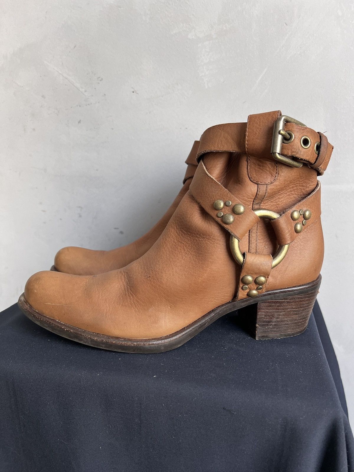 Western Rise Leather Western Boots High Vintage AS98 Style Size US 8 / EU 41 - 7 Thumbnail