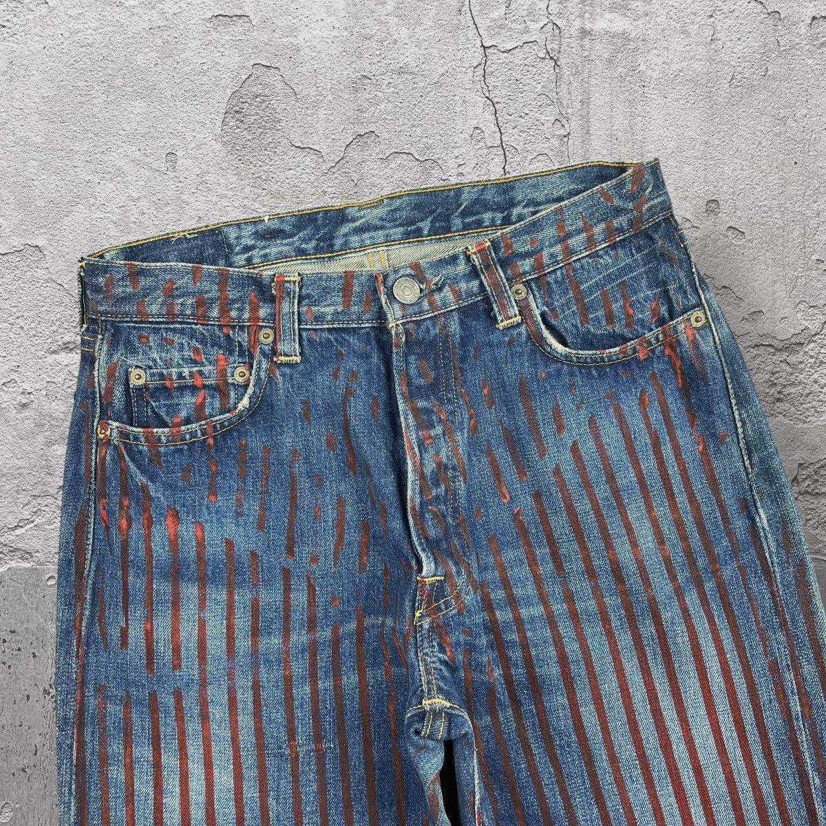 LVC × Levi's Vintage Clothing RARE!! VINTAGE LEVIS 501xx BIG E LVC BOTTOM 555 USA Size US 30 / EU 46 - 12 Thumbnail