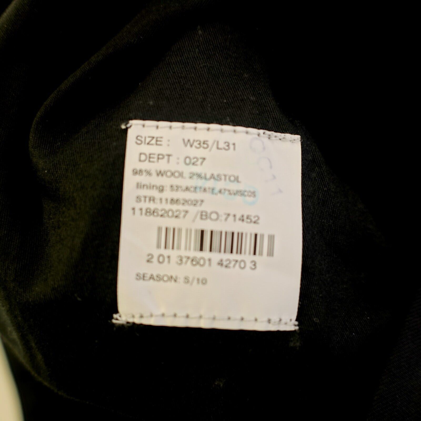 Brooks Brothers Brooks Brothers 346 Stretch Blue Wool Pleated Cuffed Mid Ris Size 34R - 7 Thumbnail