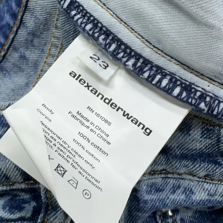 Alexander Wang Alexander Wang SS24 Logo Print Denim Pants - Size 23" - 4 Thumbnail