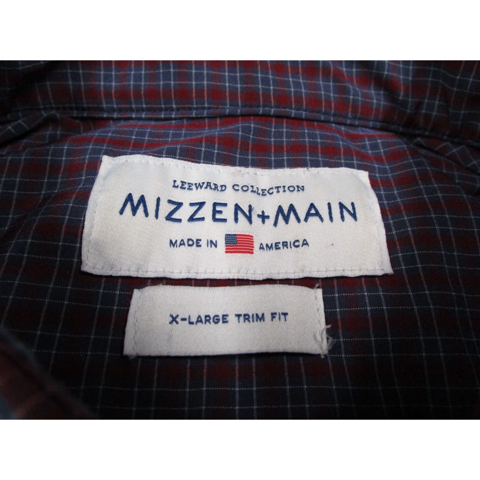 Mizzen+Main Mizzen+Main Shirt Mens XL Trim Red Leeward Check Button-Up Long Sleeve Size US XL / EU 56 / 4 - 3 Thumbnail
