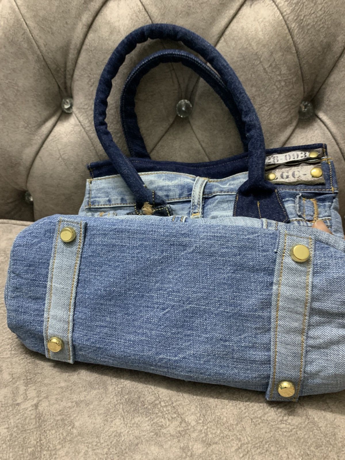Handmade Birkin Bag Japanese Handmade Levi’s 501 Denim Small Size ONE SIZE - 9 Thumbnail