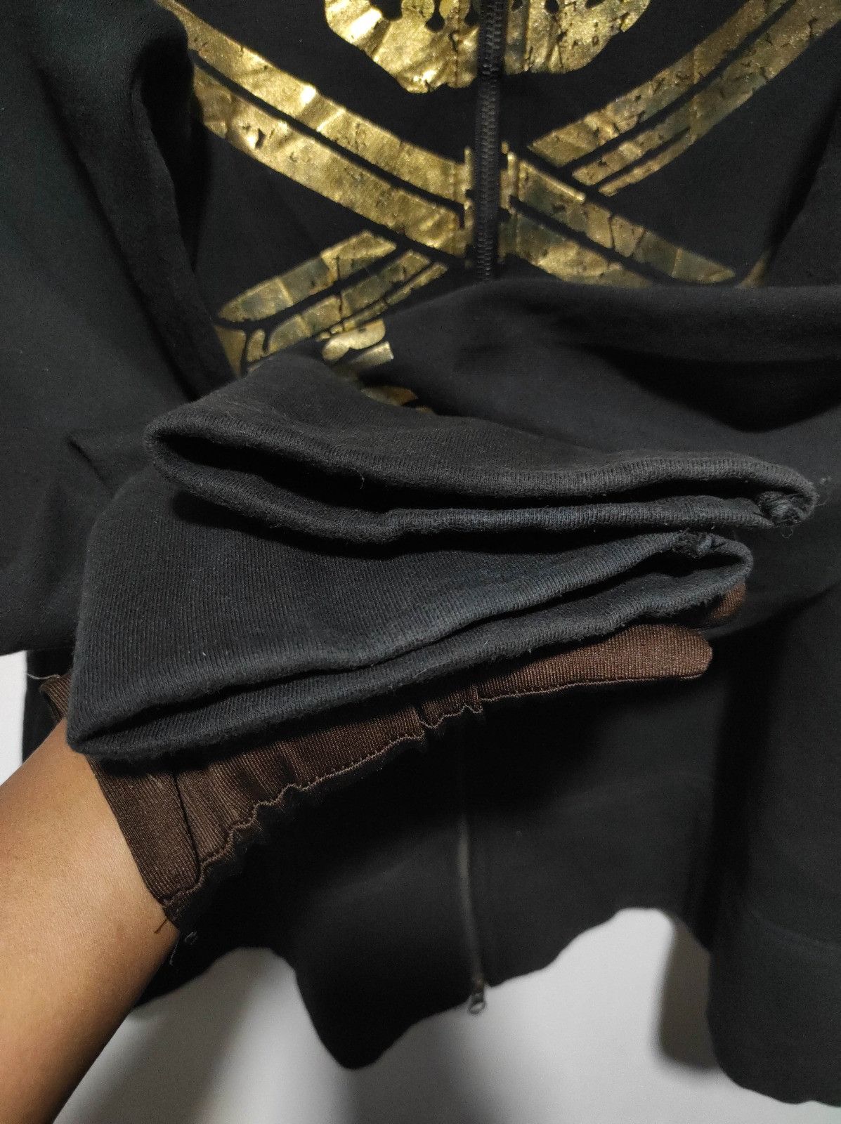 Japanese Brand Overlab skull double zip fur hoodie LGB style Size US XL / EU 56 / 4 - 10 Thumbnail