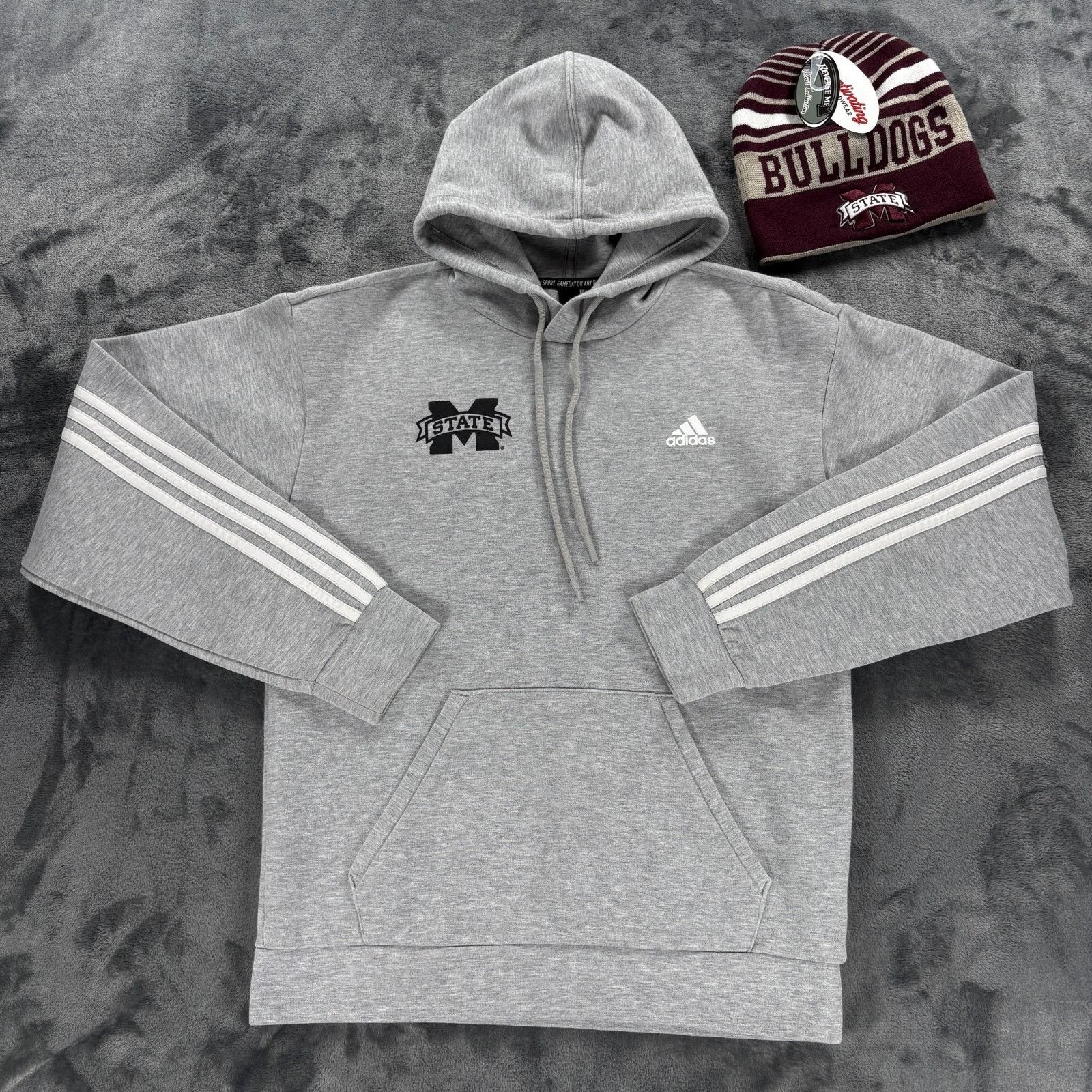 Adidas Adidas Mississippi State Bulldogs Hoodie Beanie Mens S Gift Size US S / EU 44-46 / 1 - 1 Thumbnail
