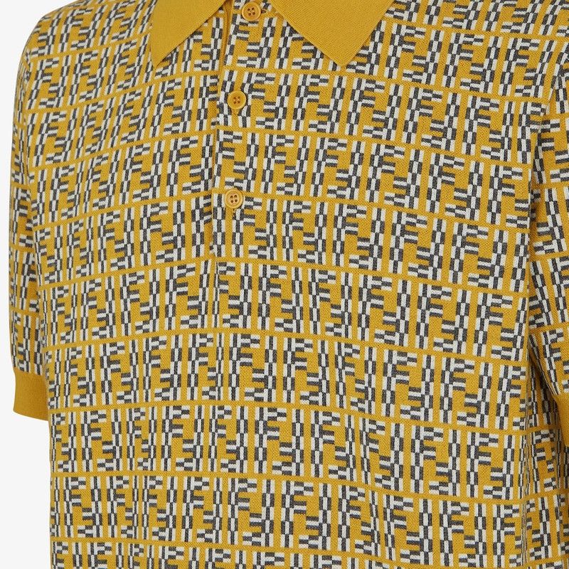 Fendi o1s1wg111225 Polo Shirt in Yellow Size US M / EU 48-50 / 2 - 3 Thumbnail