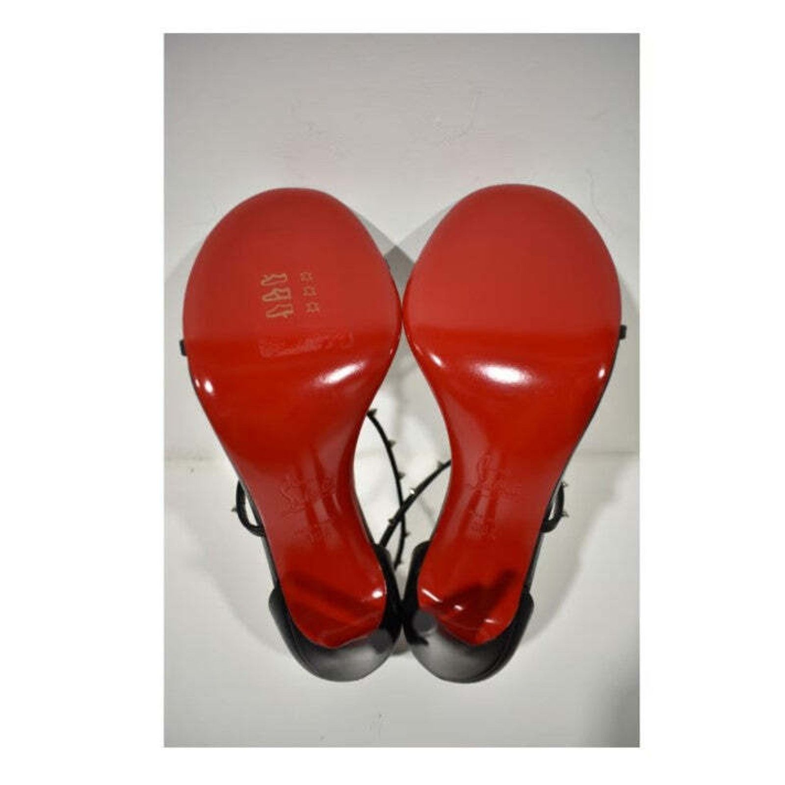 Christian Louboutin Riojana Spikes 100 Black Ankle Strappy Sandal Heel Pump 36.5 Size US 6.5 / IT 36.5 - 10 Thumbnail