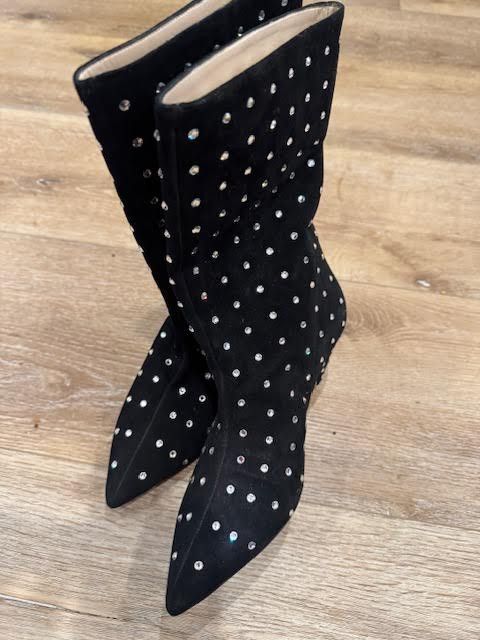 The Attico The Attico Black velvet and Crystal boots Size US 7 / IT 37 - 4 Thumbnail