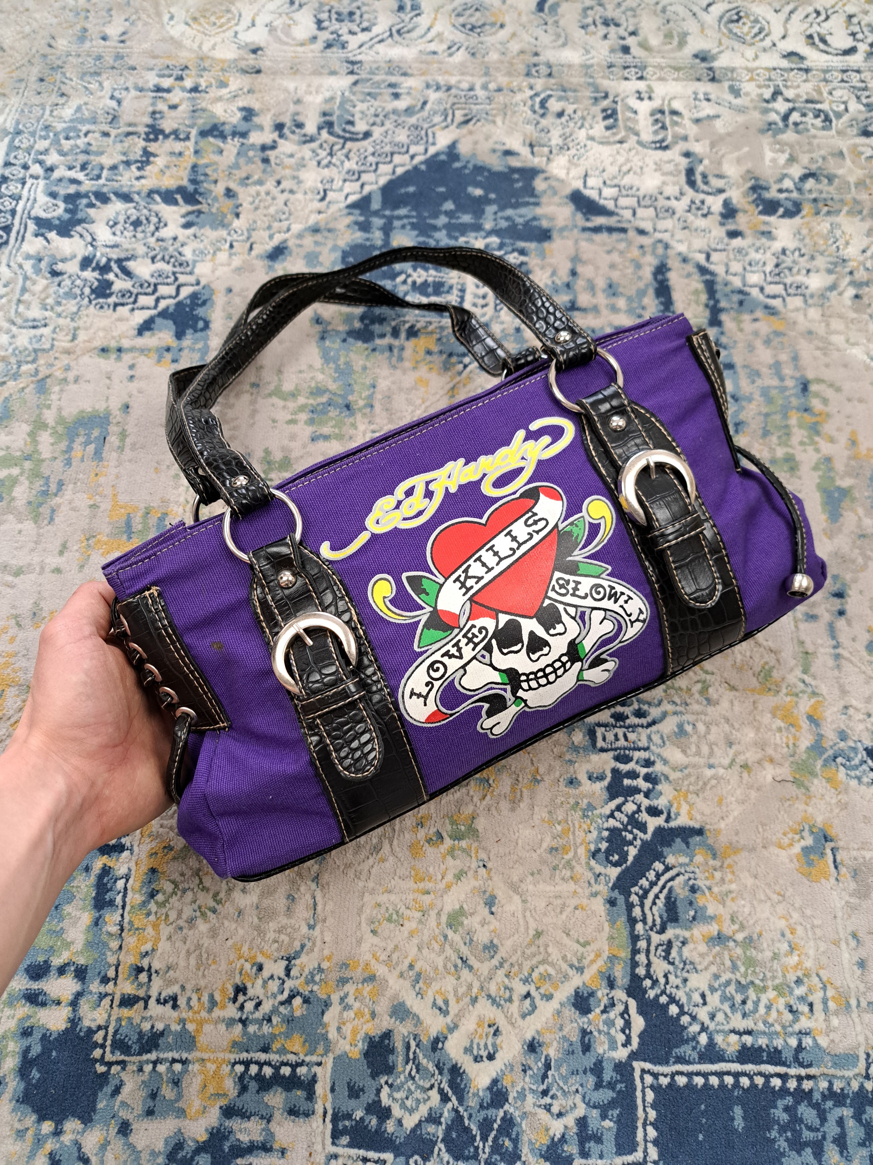 【未使用】Ed Hardy 00s ラヴキルスカル スタッズ バッグ 鞄 未使用】Ed Hardy 00s ラヴキルスカル スタッズ バッグ 鞄 未