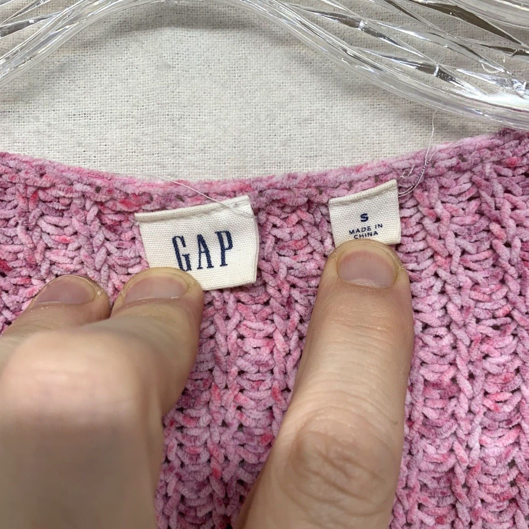 Gap The GAP Women's Small Pink Chunky Knit Sweater Pullover Oversized Size S / US 4 / IT 40 - 3 Thumbnail