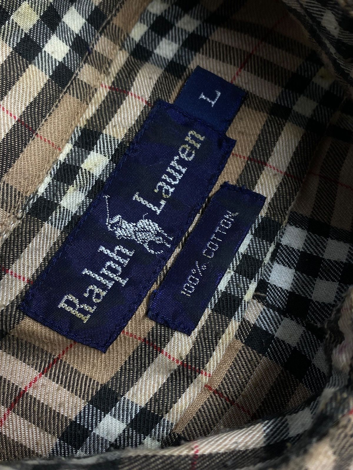 Polo Ralph Lauren 🔥 VNTG POLO RALPH LAUREN NOVA CHECK PATTERN BURBERRY VIBES Size US L / EU 52-54 / 3 - 15 Thumbnail