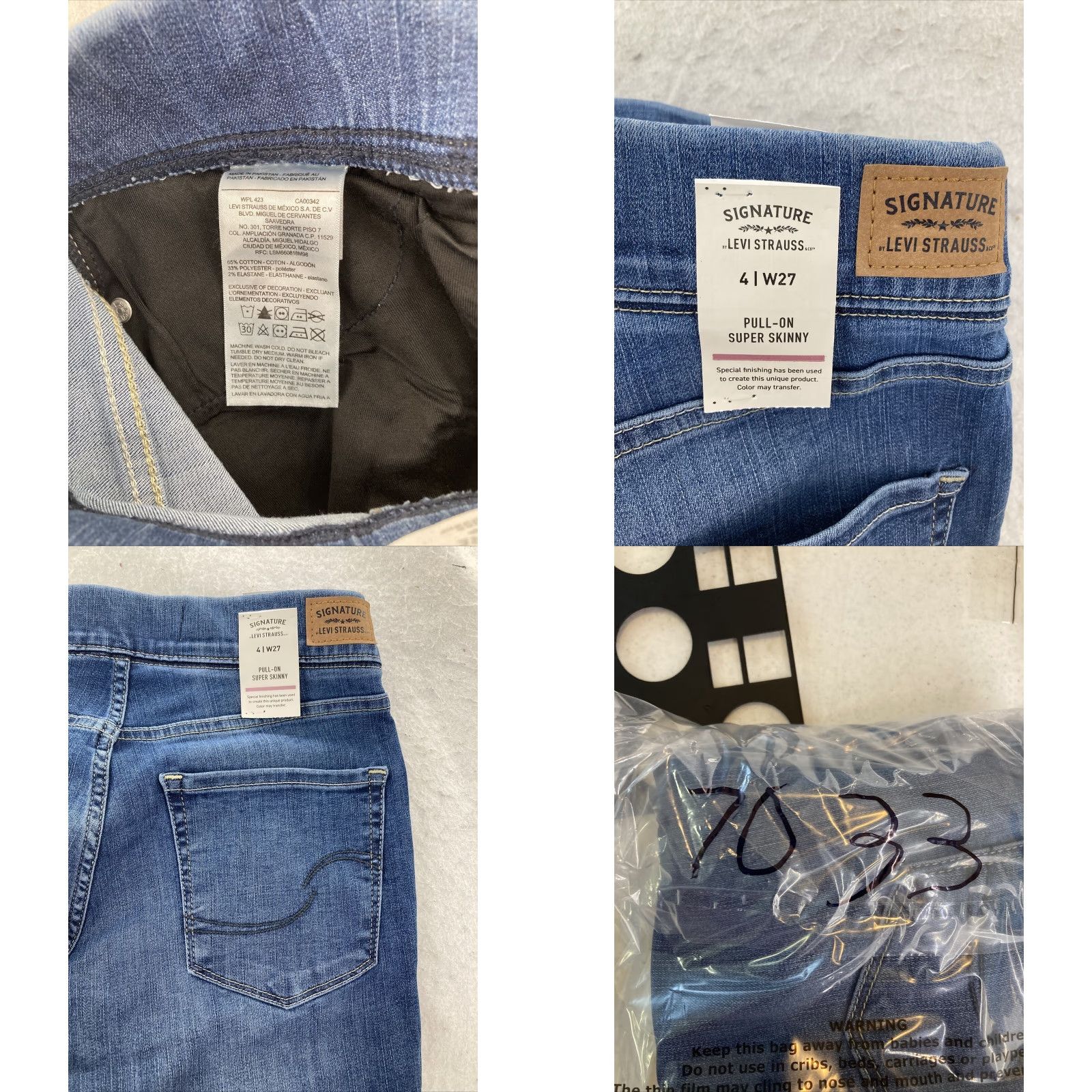 Levi's Signature Levi's Jeans Women's Super Skinny Pull On Size 4 Denim Blue Shaping Stretch Modern Size 27" / US 4 / IT 40 - 8 Thumbnail