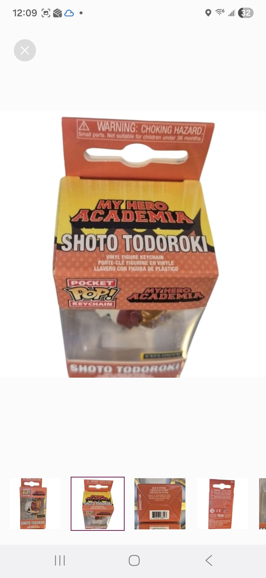 Other Funko × My Hero Academia Shoto Todoroki Pocket POP Keychain Size ONE SIZE - 2 Thumbnail