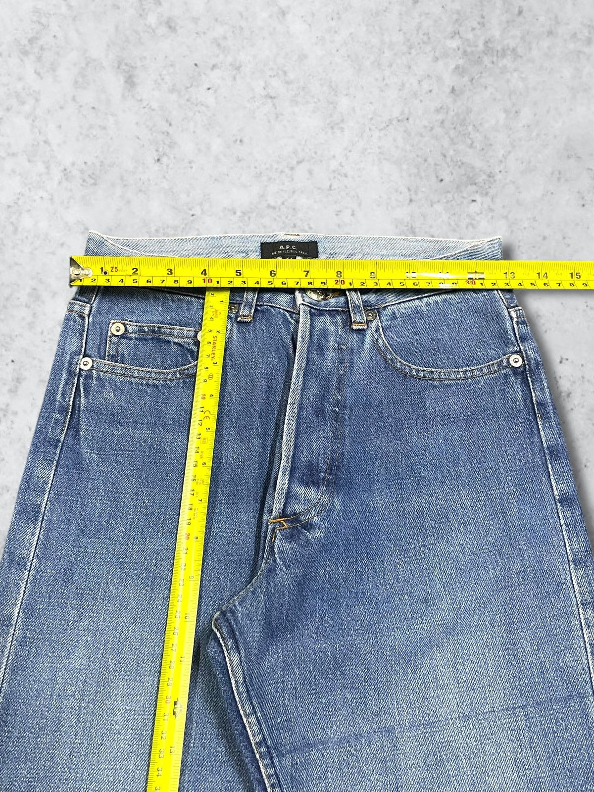 A.P.C. Vintage A.P.C Selvedge Button Fly Straight Frayed Blue Jeans Size 27" / US 4 / IT 40 - 15 Thumbnail