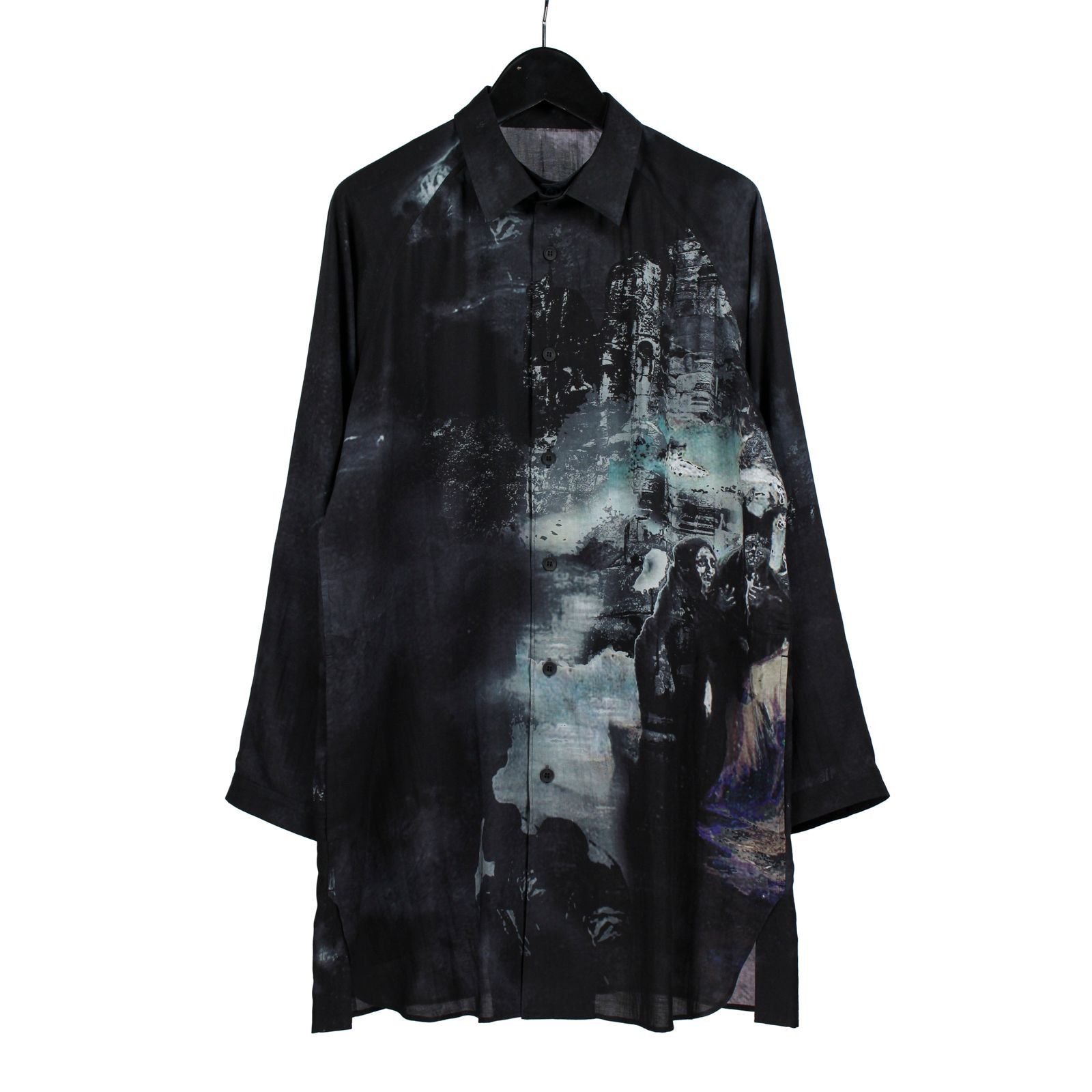 Yohji Yamamoto Yohji Yamamoto Pour Homme - Printed side gusset Blouse Size US M / EU 48-50 / 2 - 1 Thumbnail