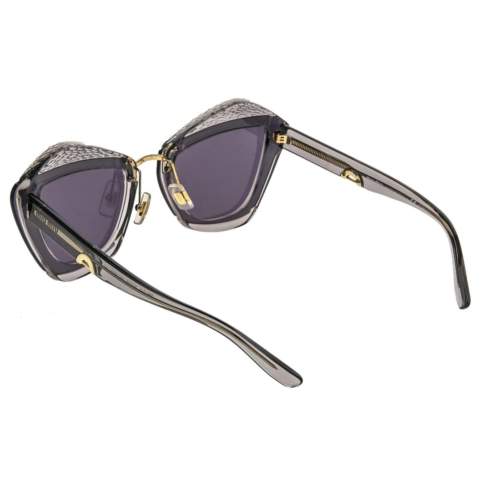 Miu Miu MIU MIU CHARM MU01XS Crystal Gray Geometric Luxury 01X 01XS Size ONE SIZE - 8 Thumbnail