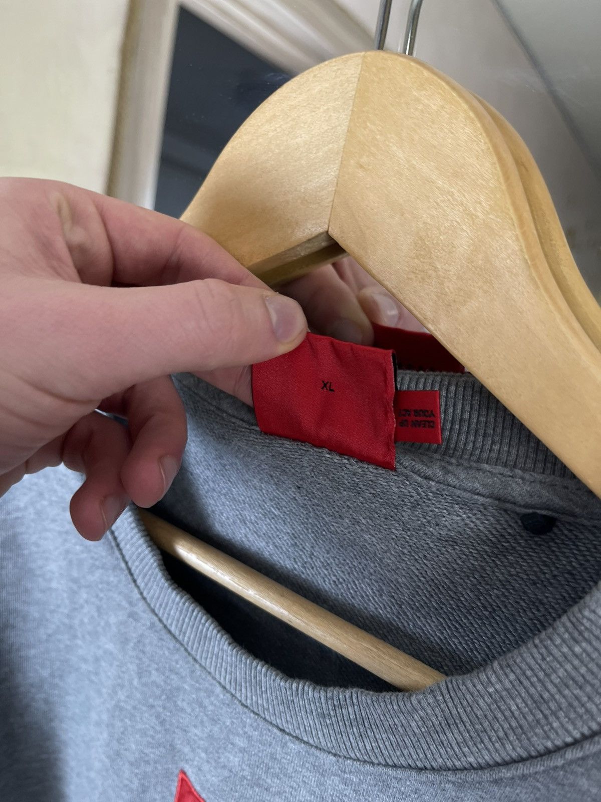 Hugo Boss HUGO Red Patch Diragol 212 Premium Cotton Grey Sweatshirt Size US XL / EU 56 / 4 - 8 Thumbnail