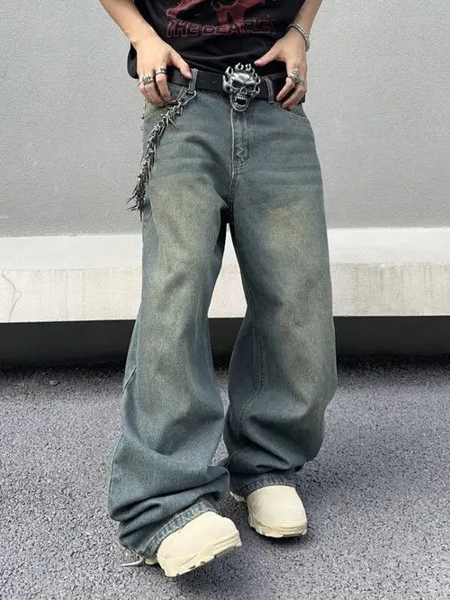 Jean Washed Baggy Denim Jeans Skate Size US 30 / EU 46 - 2 Thumbnail