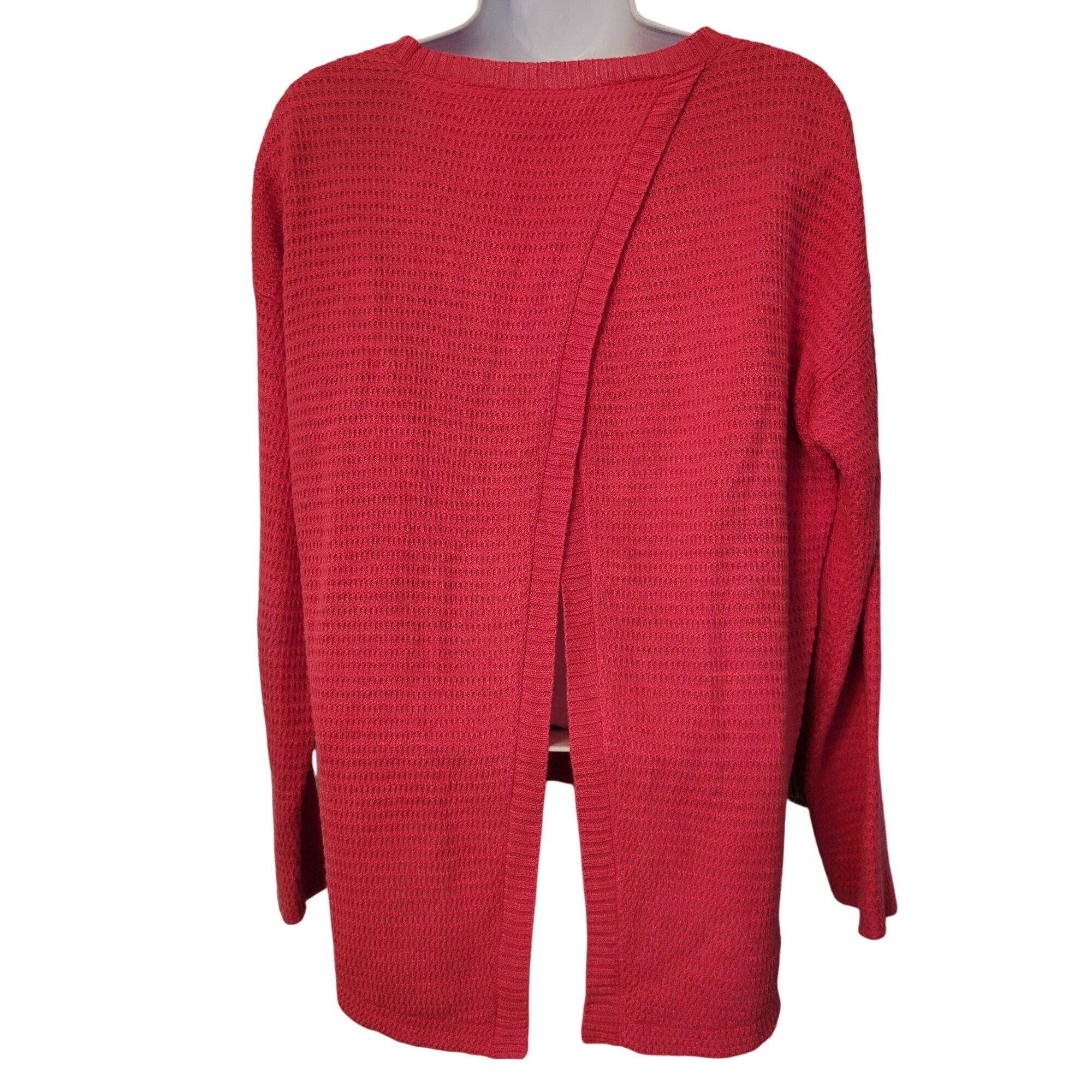 Eileen Fisher Eileen Fisher Coral Waffle Knit Open Cardigan Sweater XS Org Size XS / US 0-2 / IT 36-38 - 3 Thumbnail