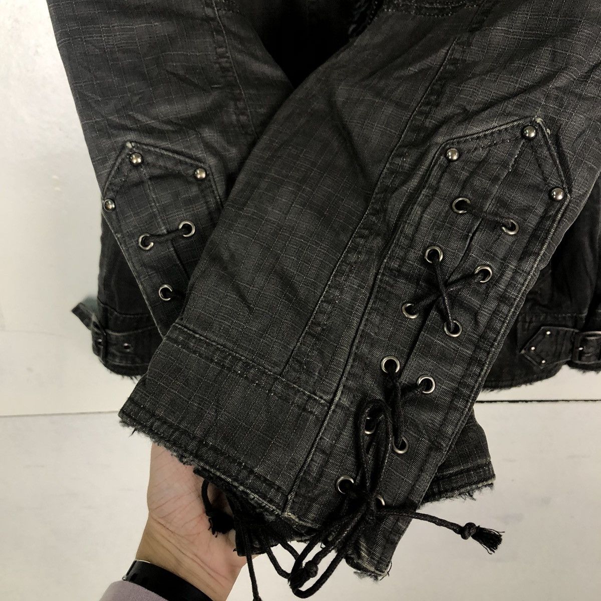 Japanese Brand 🔥RARE BIKER JACKET CREATE BAREFOOT JACKET BONDAGE DESIGN Size US L / EU 52-54 / 3 - 11 Thumbnail