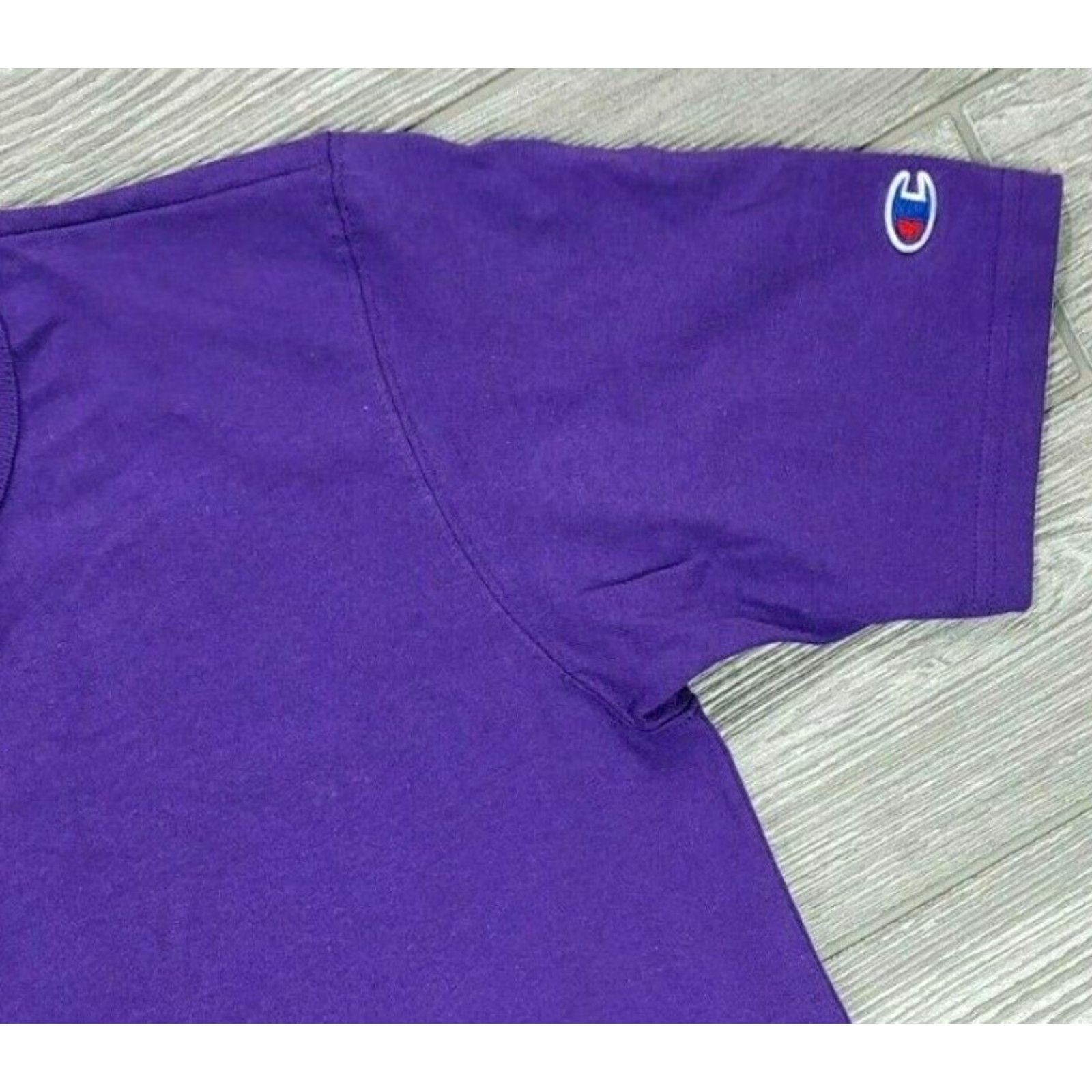 Champion Champion T-Shirt Classic Cotton Purple Short Sleeve Size S Mens OEM Logo Retro (Embroidered) Size US S / EU 44-46 / 1 - 3 Thumbnail