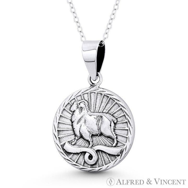 Other Aries Zodiac Sign Circle Astrology Charm Pendant Size ONE SIZE - 1 Preview