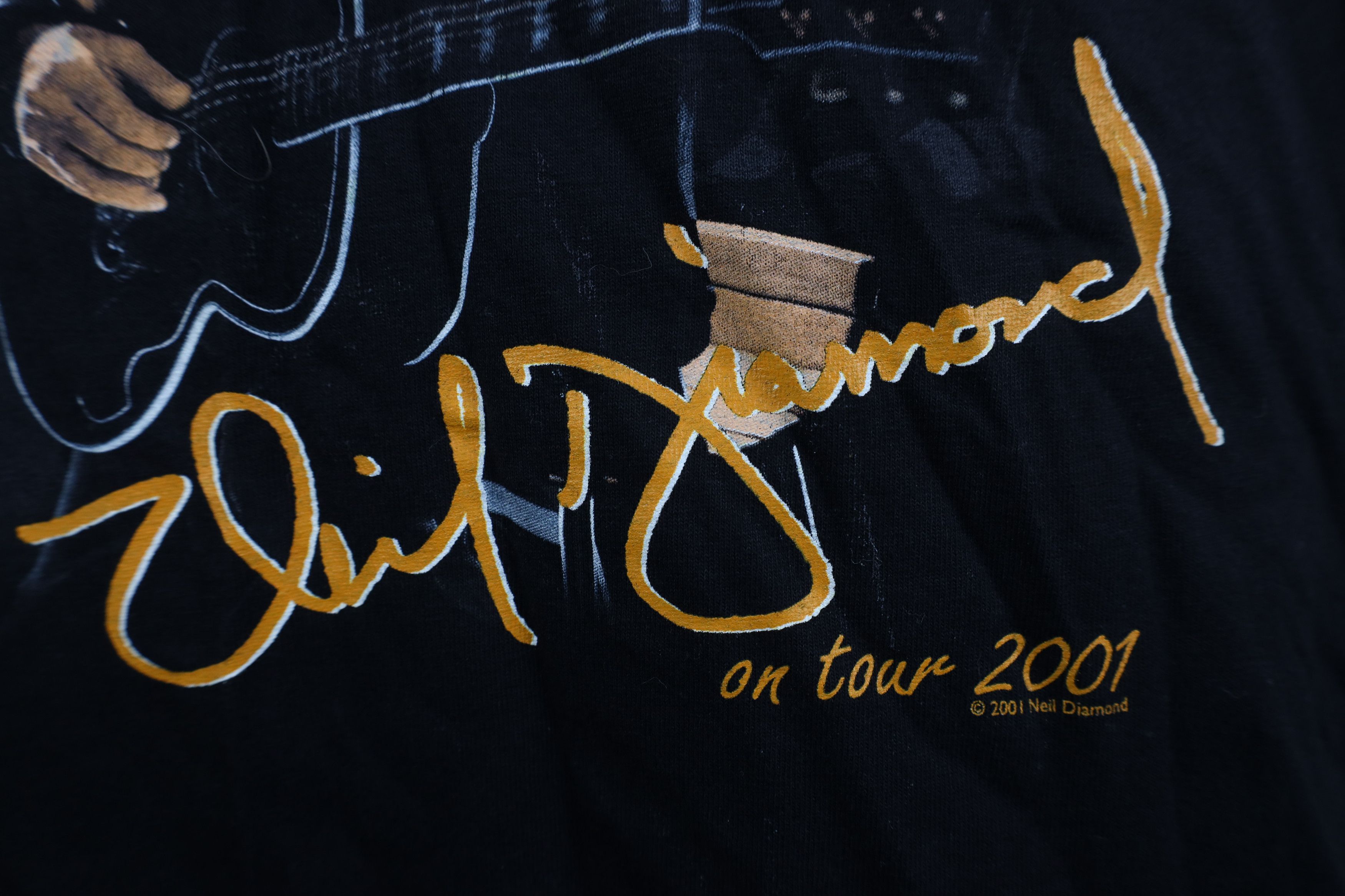 Vintage Vintage Y2K Live In Concert Tour Neil Diamond Band T-Shirt Size US L / EU 52-54 / 3 - 6 Thumbnail